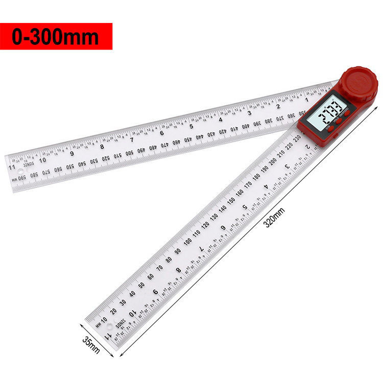 Picture of 0-200mm 0-300mm Digital Meter Angle Inclinometer Angle Digital Ruler Electron Goniometer Protractor Angle finder Measuring Tool