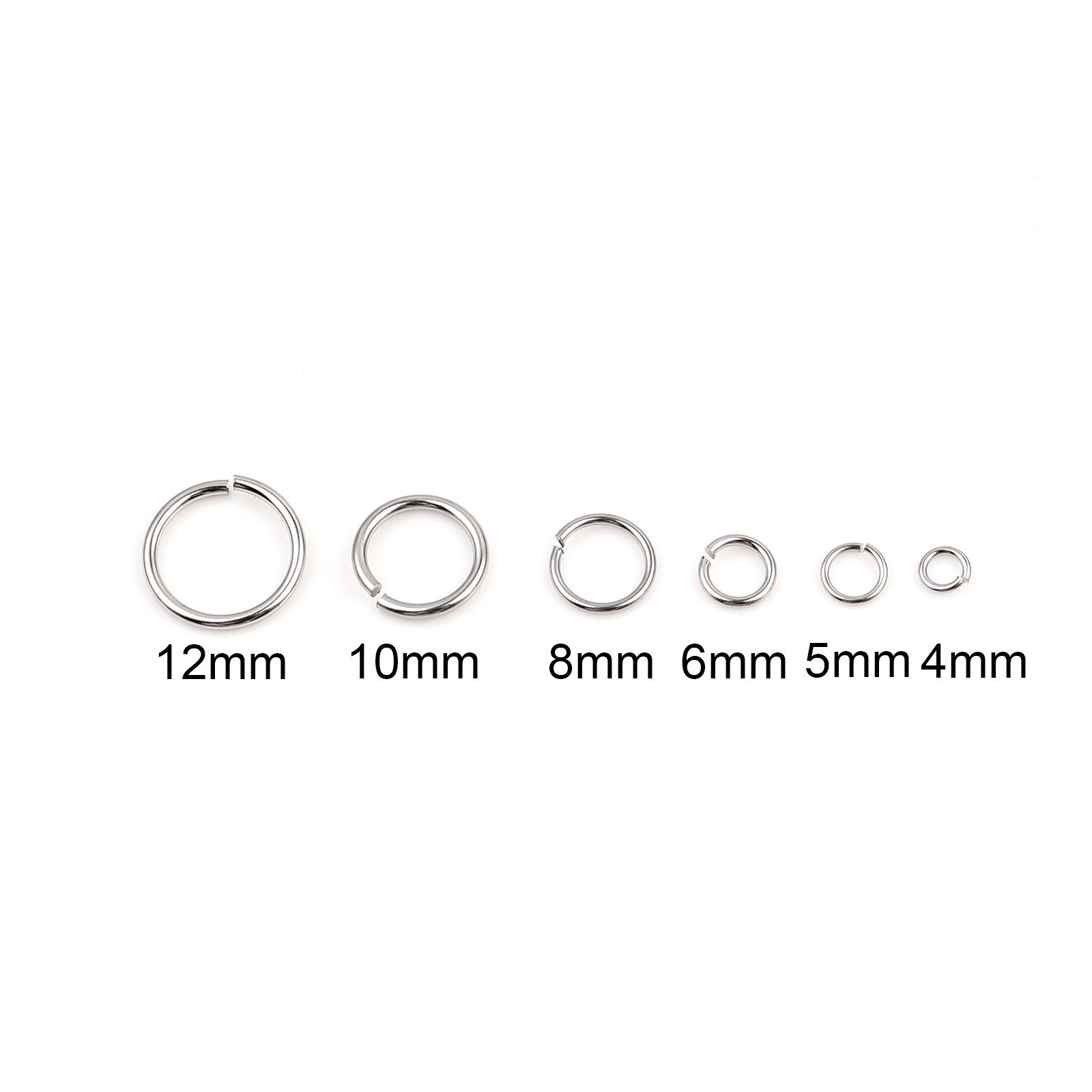 Picture of Stainless Steel Open Jump Rings Findings Round 
