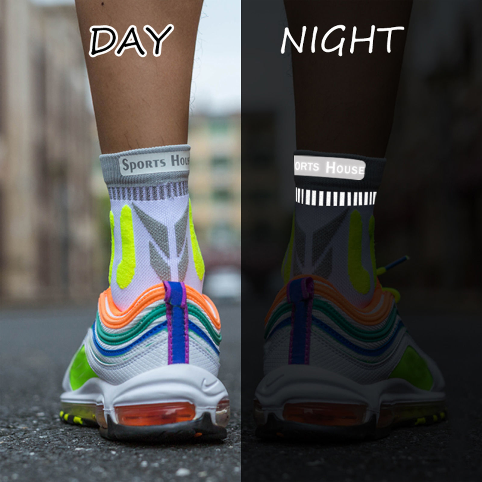 Imagen de Multifunction Non-slip Breathable Man's Sport Socks Geometric Size M（39-43）, 1 Pair