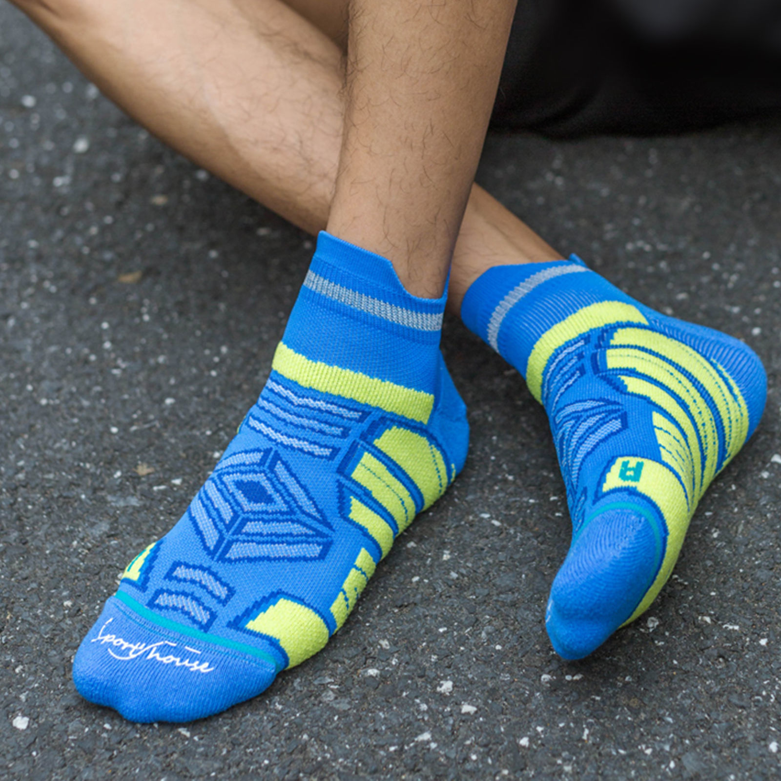 Imagen de Multifunction Non-slip Breathable Man's Sport Ankle Socks Geometric Size M（39-43）, 1 Pair