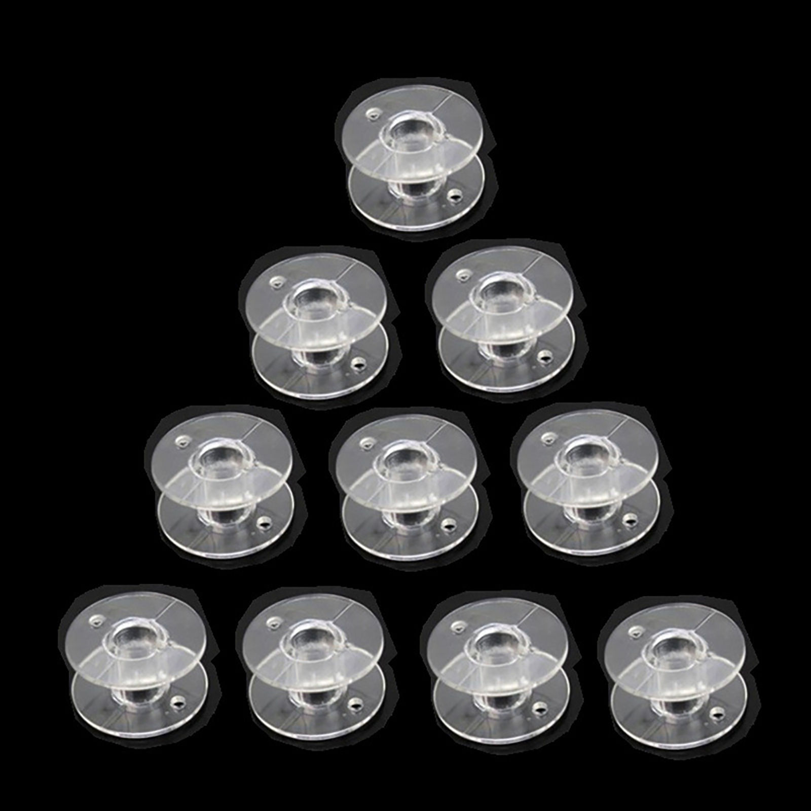 Picture of Plastic Bobbin Sewing Machine Spools Transparent Clear