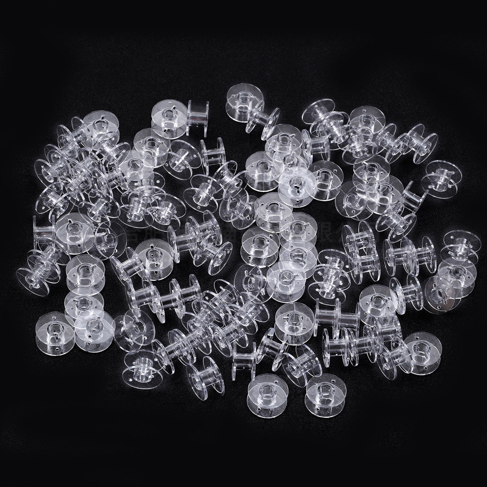 Picture of Plastic Bobbin Sewing Machine Spools Transparent Clear