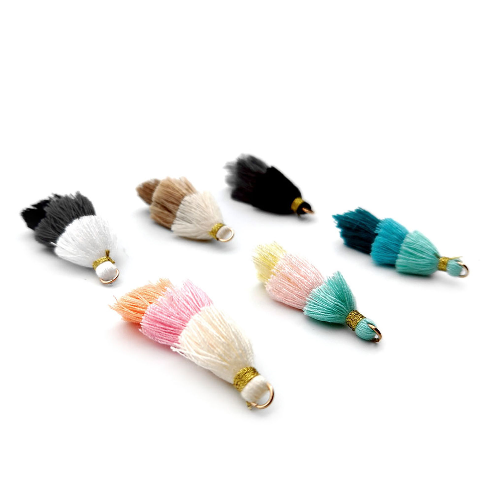 Bild von Zinklegierung & Terylen Quaste Anhänger Quast 25mm, 10 Stück