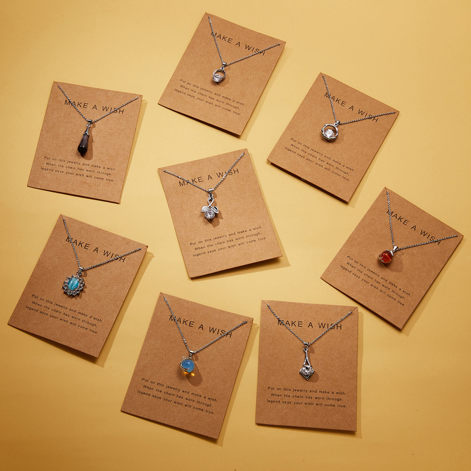 Picture of Cardboard Series Necklace Silver Tone 45cm(17 6/8") long, 1 Piece