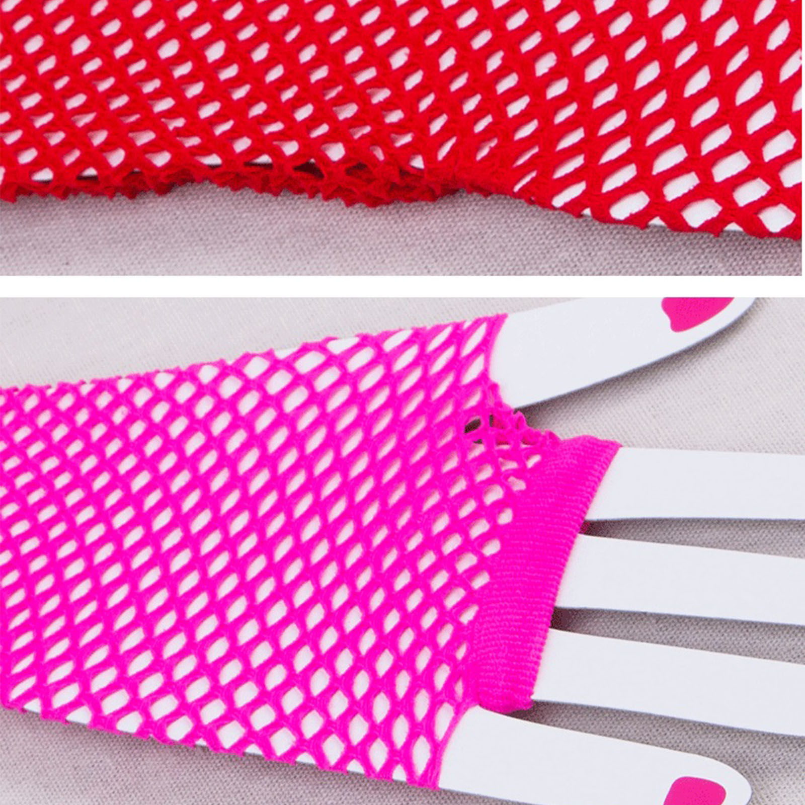 Picture of Punk Sexy Mesh Half Finger Gloves Long Sleeves