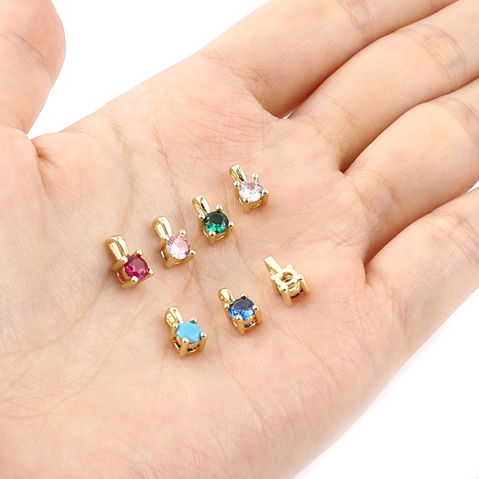 Изображение Латунь Подвески Квадратные 8мм x 5мм, 2 ШТ