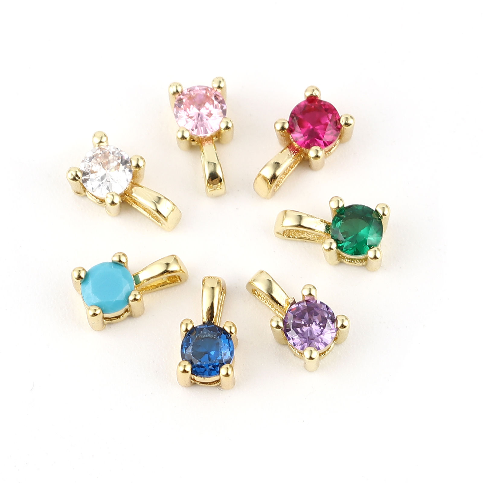 Изображение Латунь Подвески Квадратные 8мм x 5мм, 2 ШТ