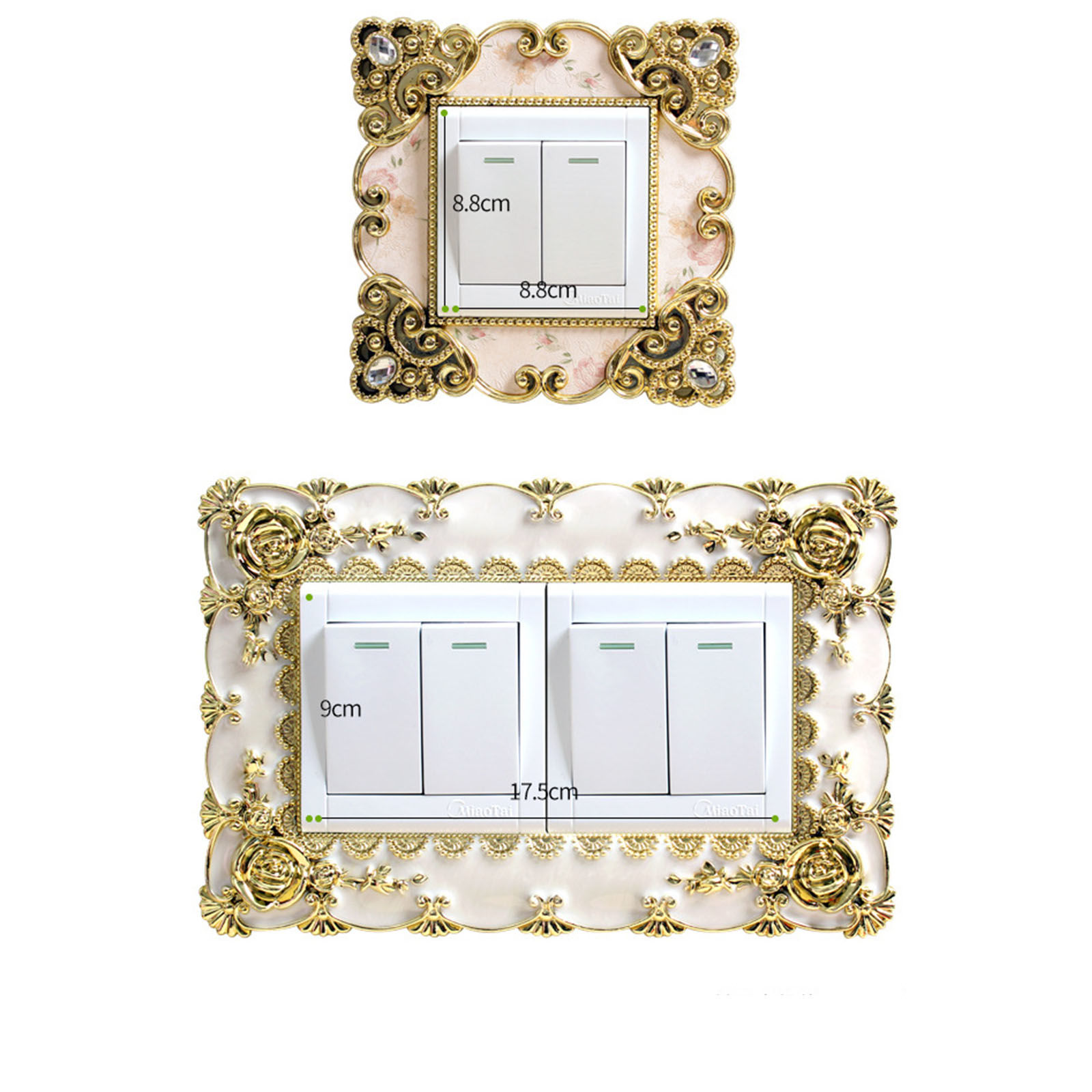 Picture of European Style Lace Light Switch Wall Stickers Decals DIY Art Home Decoration