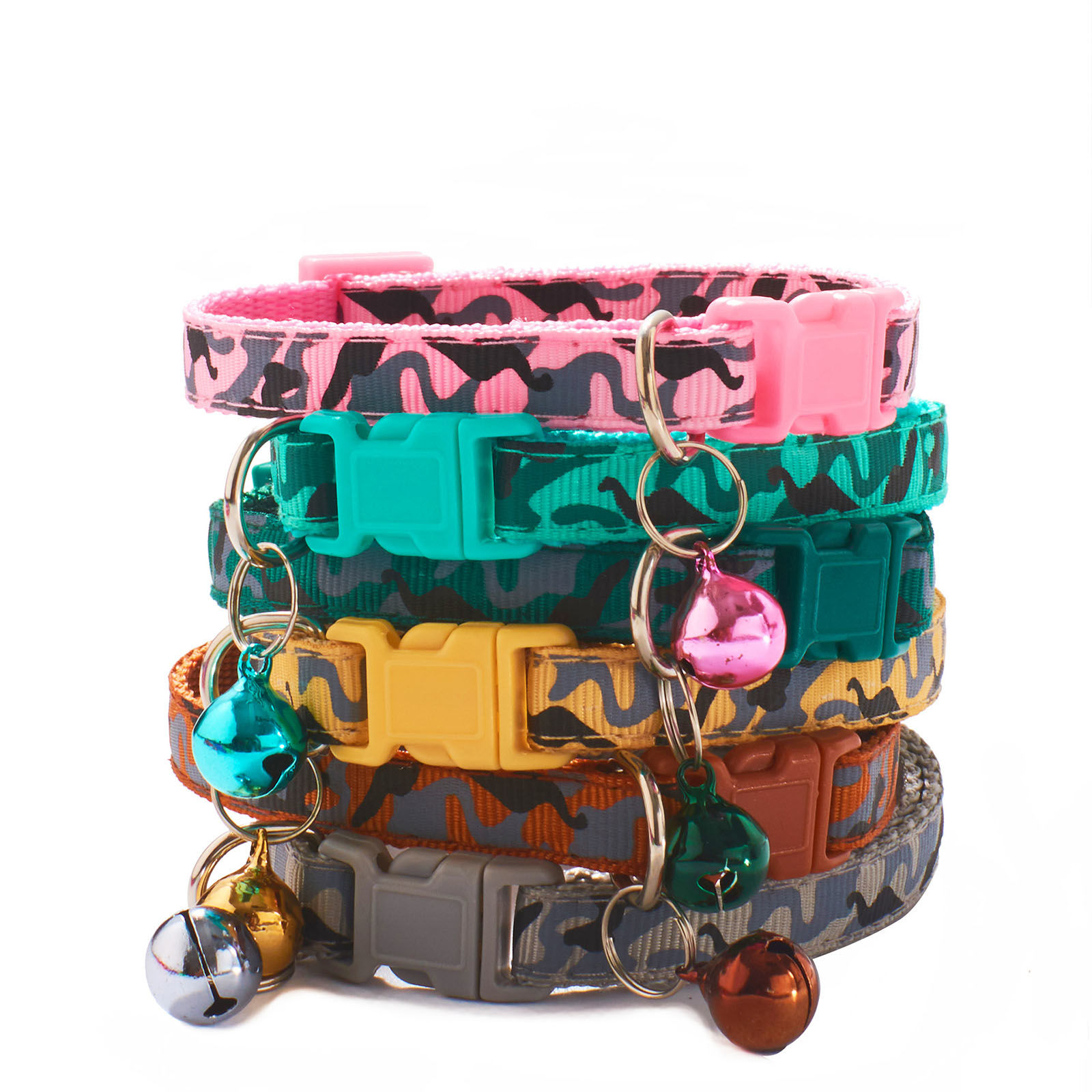 Picture of Polyester Camouflage Adjustable with Bell Dog Collar Pet Supplies