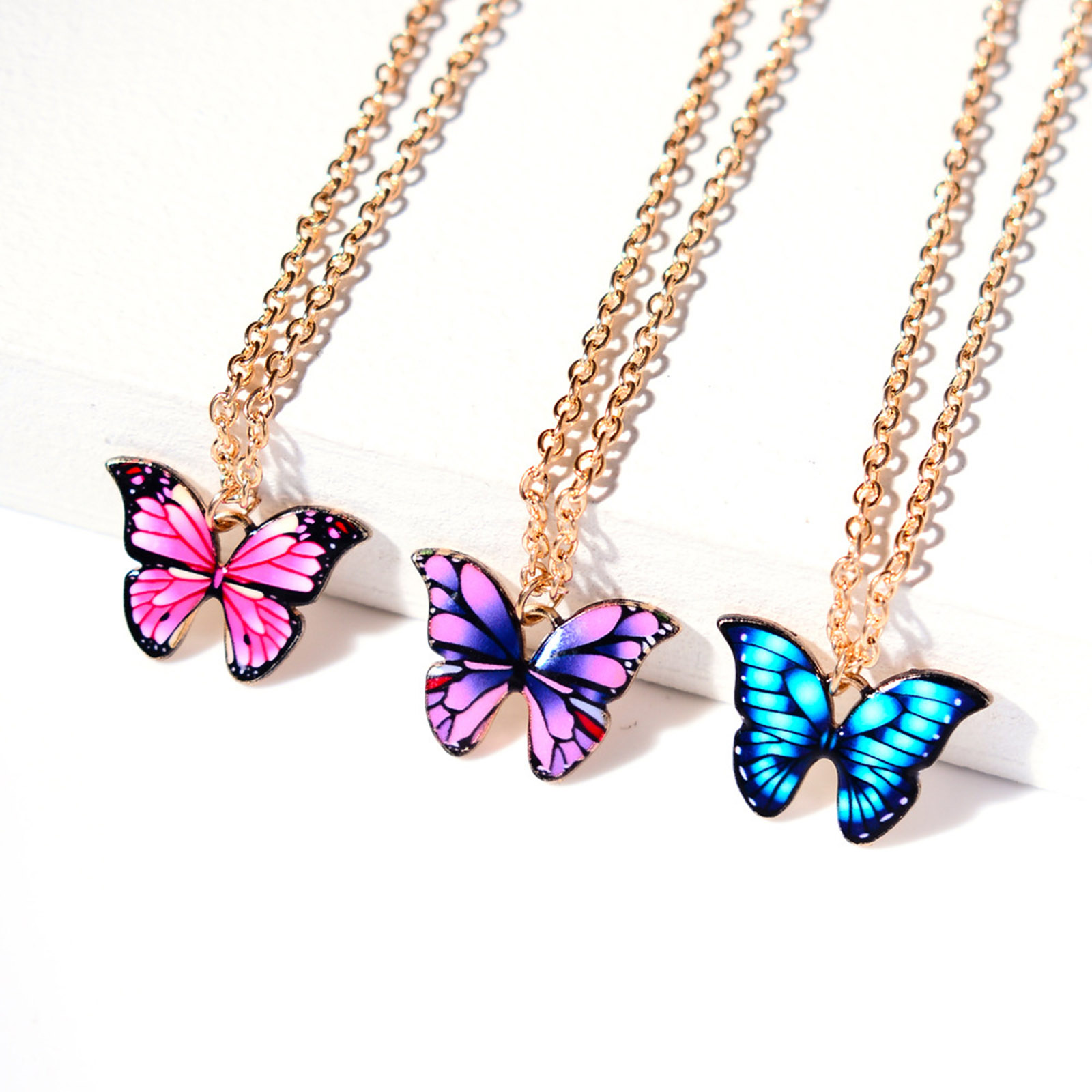 Picture of Zinc Based Alloy Insect Charms Butterfly Animal Enamel 10 PCs