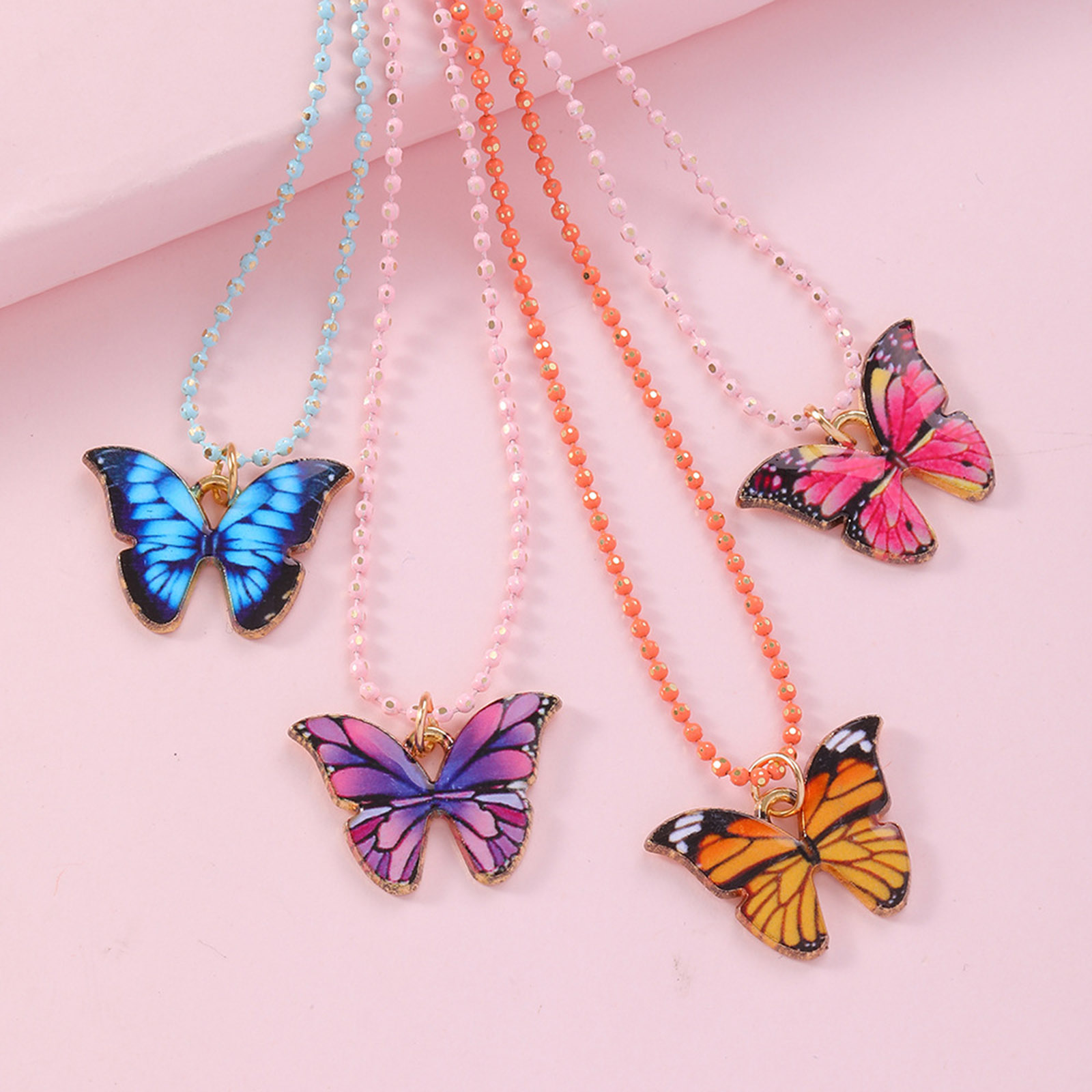 Picture of Zinc Based Alloy Insect Charms Butterfly Animal Enamel 10 PCs