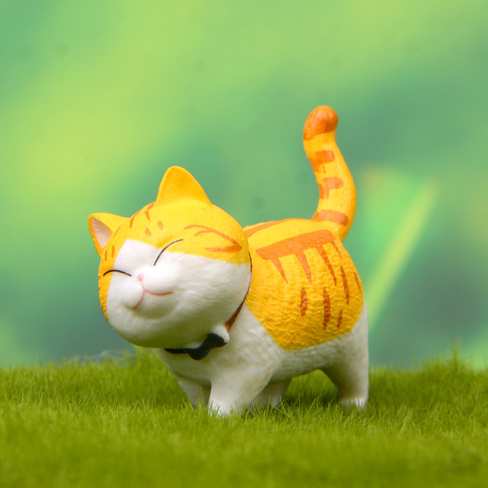 Picture of PVC Cute Cat Ornaments Home Landscape Miniature Decoration