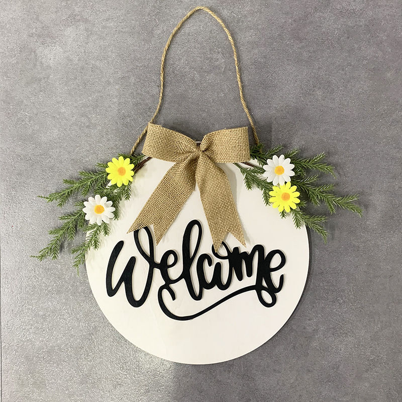 Imagen de Easter Natural Wood Hanging Door Sign Home Decoration