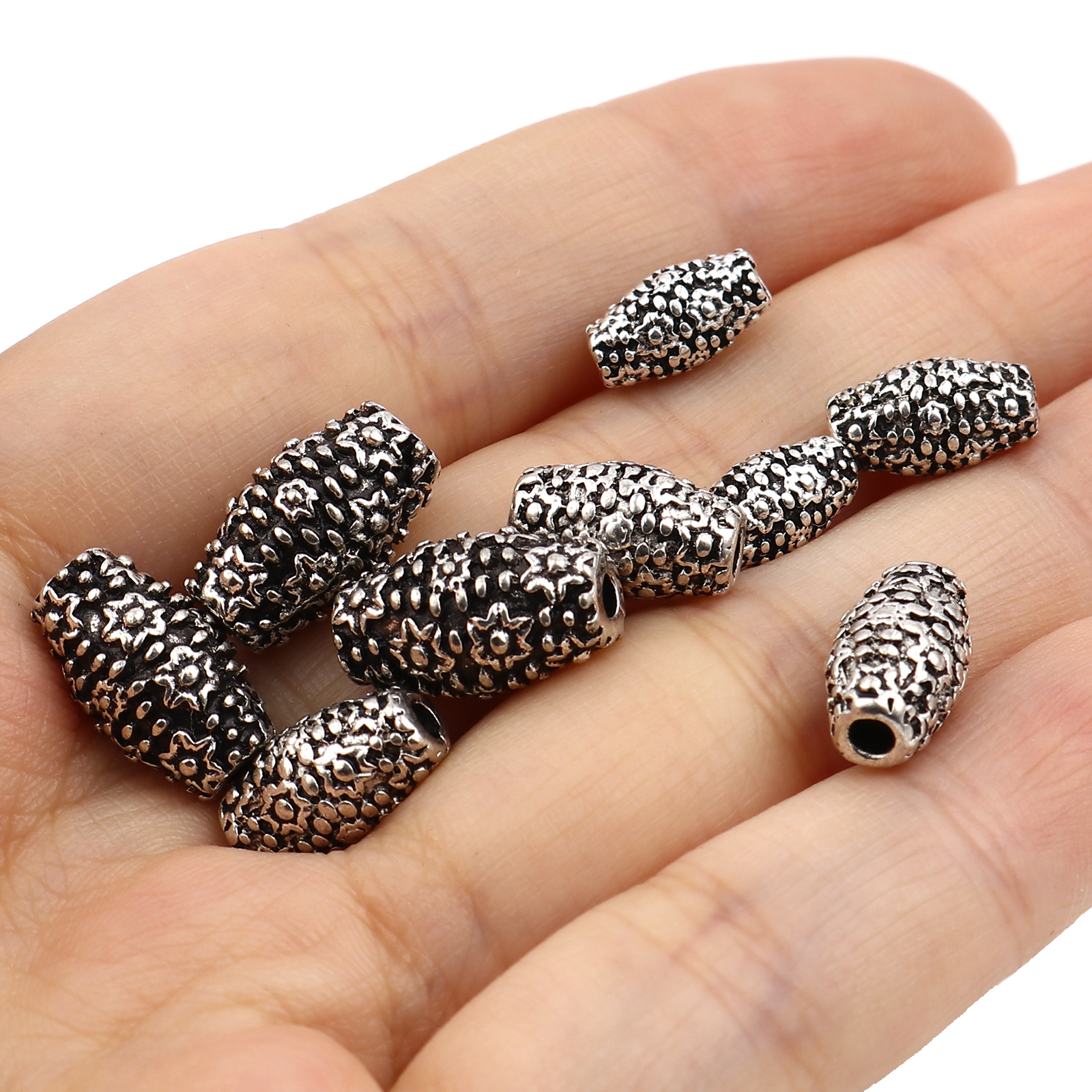 Picture of Zinc Based Alloy Spacer Beads Barrel Flower
