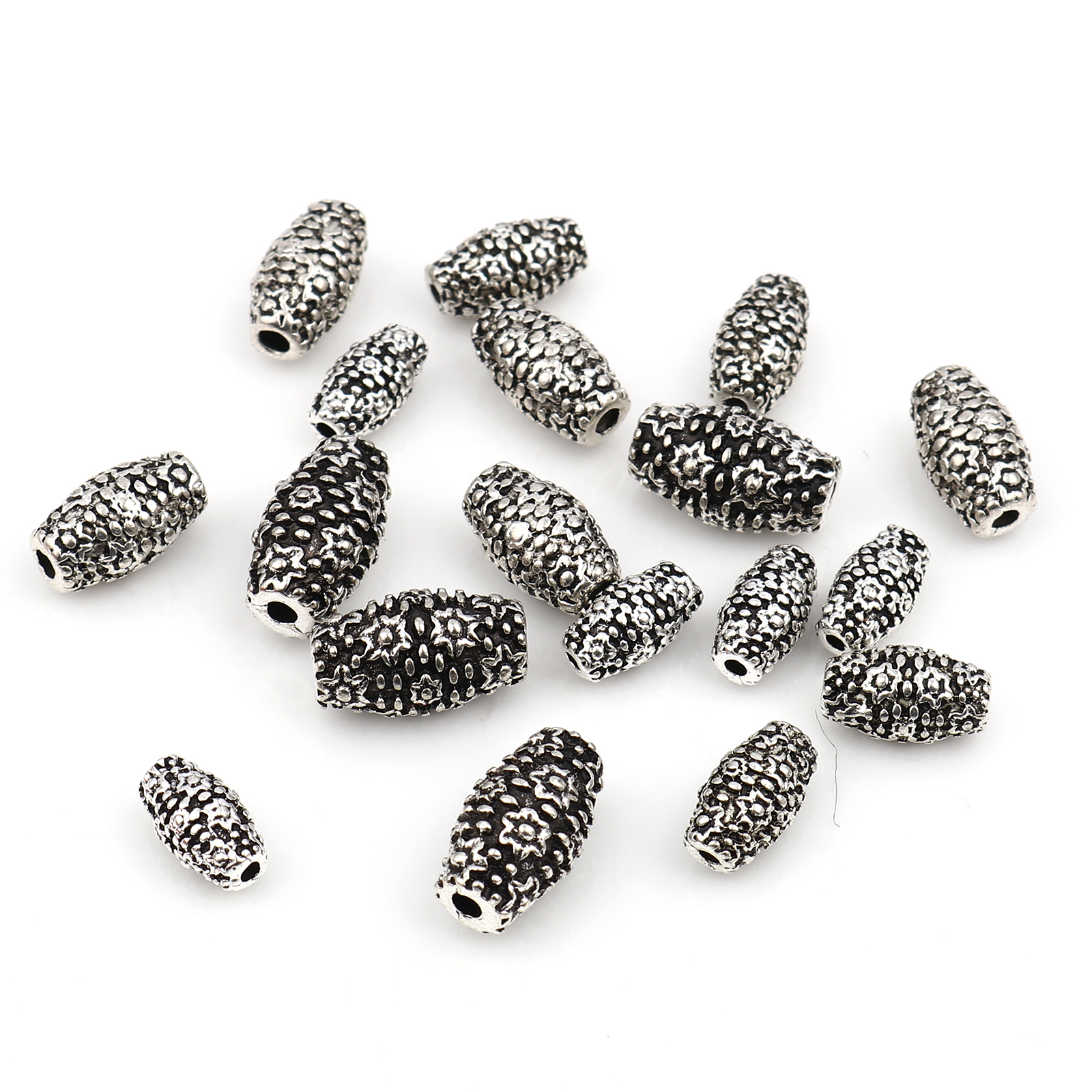 Picture of Zinc Based Alloy Spacer Beads Barrel Flower