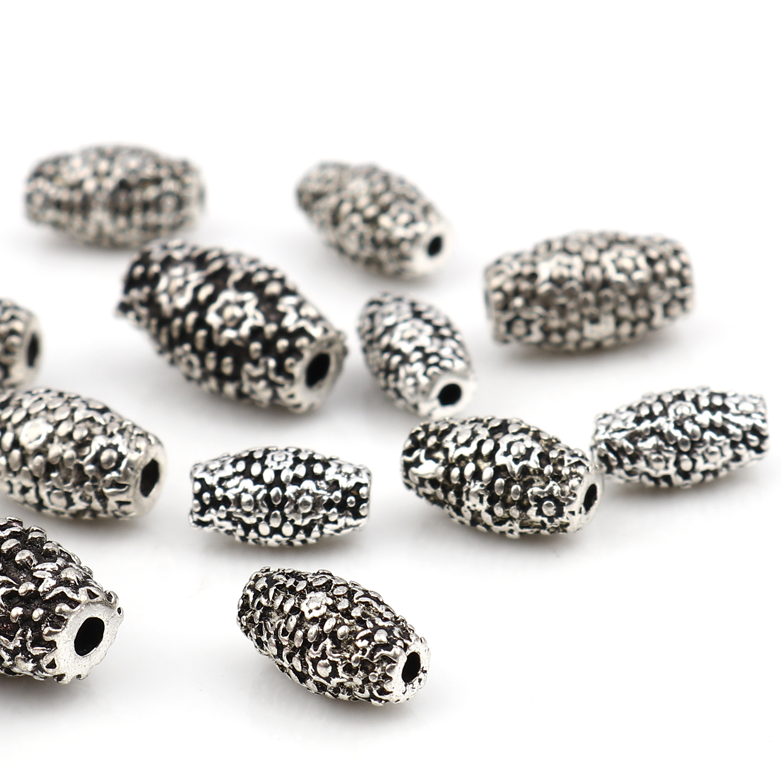 Picture of Zinc Based Alloy Spacer Beads Barrel Flower