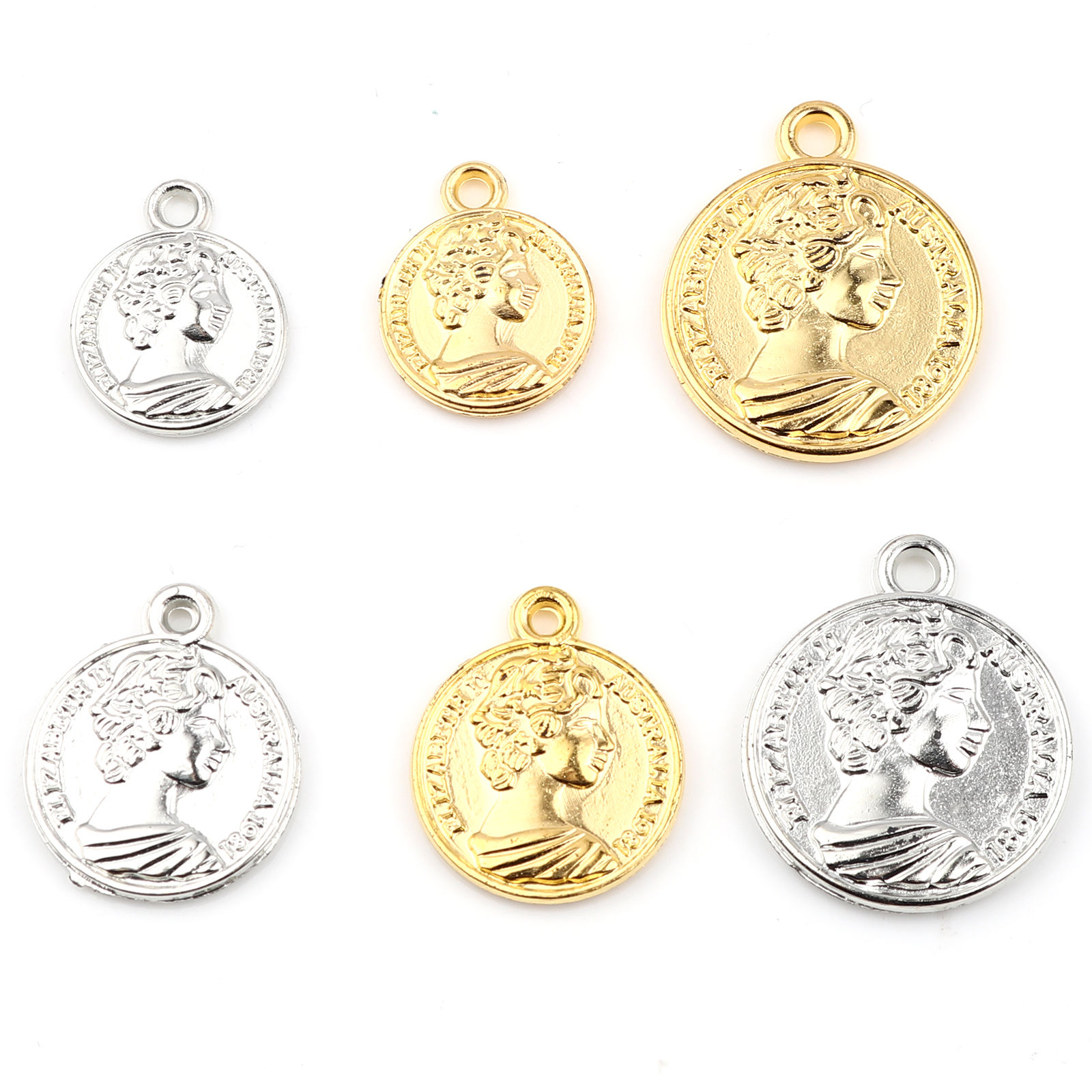 アクリル チャーム 人頭 帆船柄 30 個 の画像