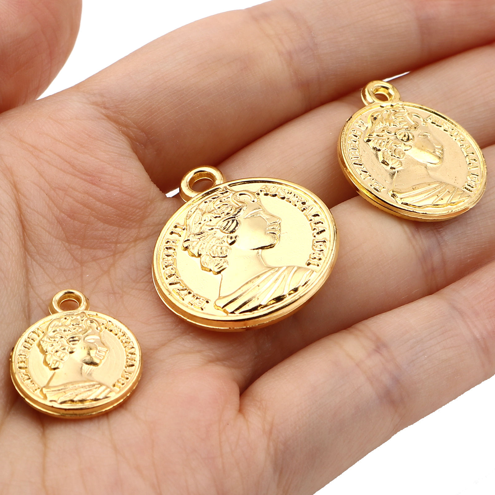 アクリル チャーム 人頭 帆船柄 30 個 の画像