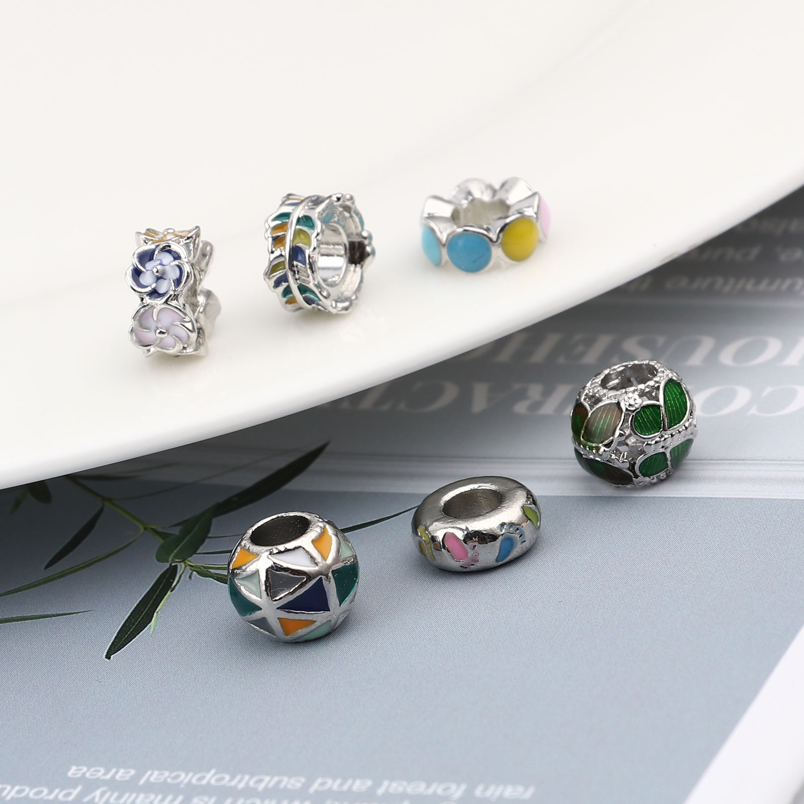Picture of Zinc Based Alloy Large Hole Charm Beads