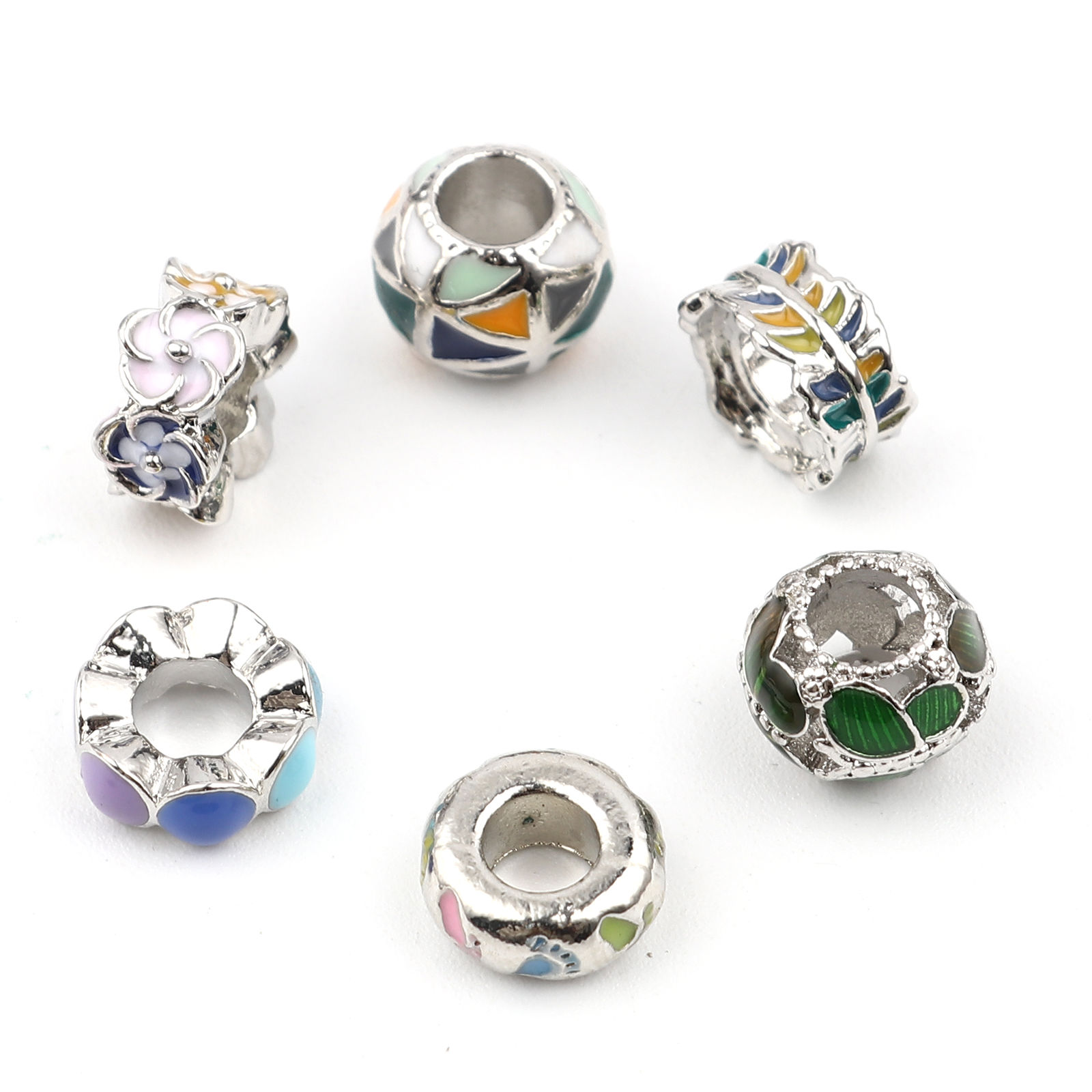 Picture of Zinc Based Alloy Large Hole Charm Beads