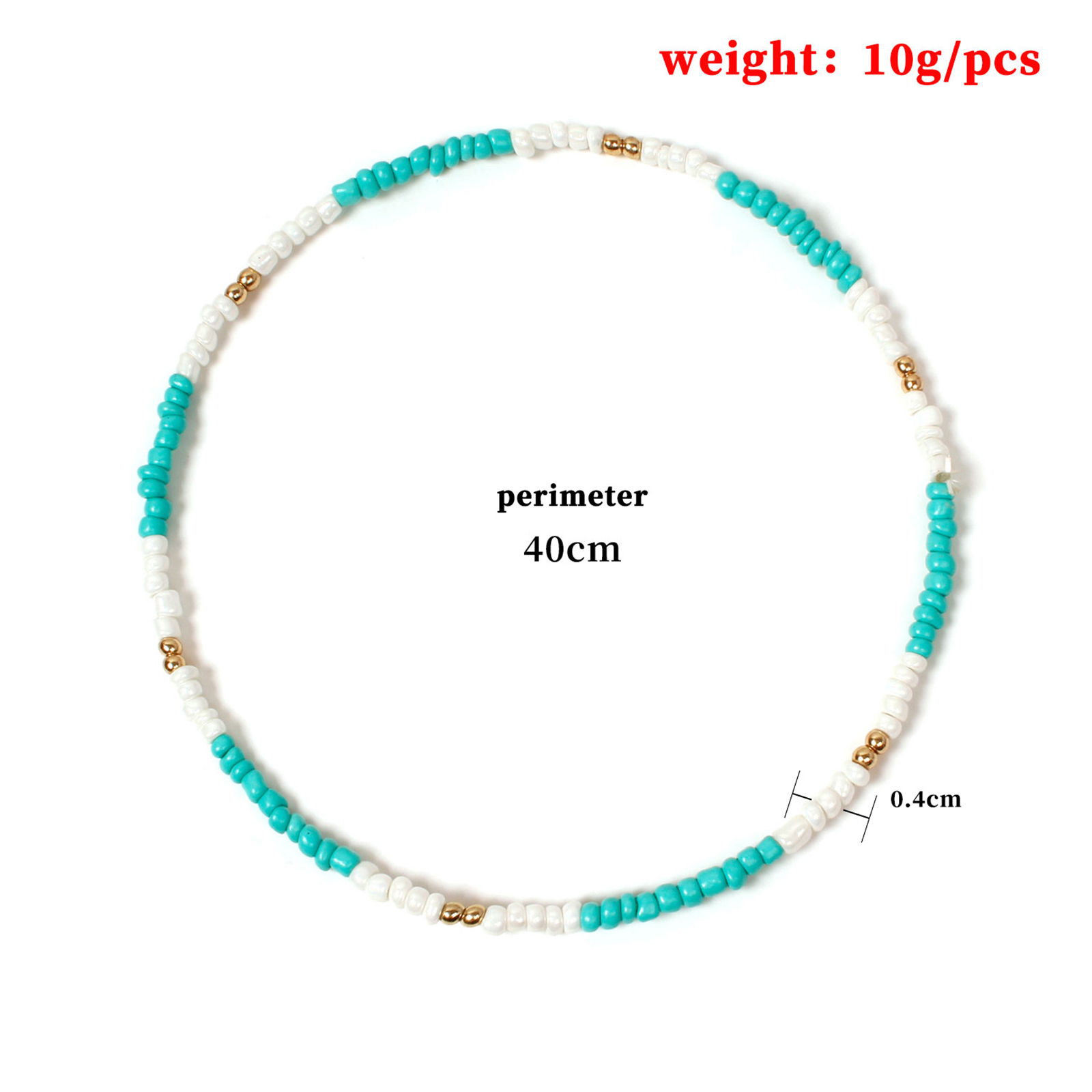 Bild von Glas Perlenkette 40cm lang, 1 Strang