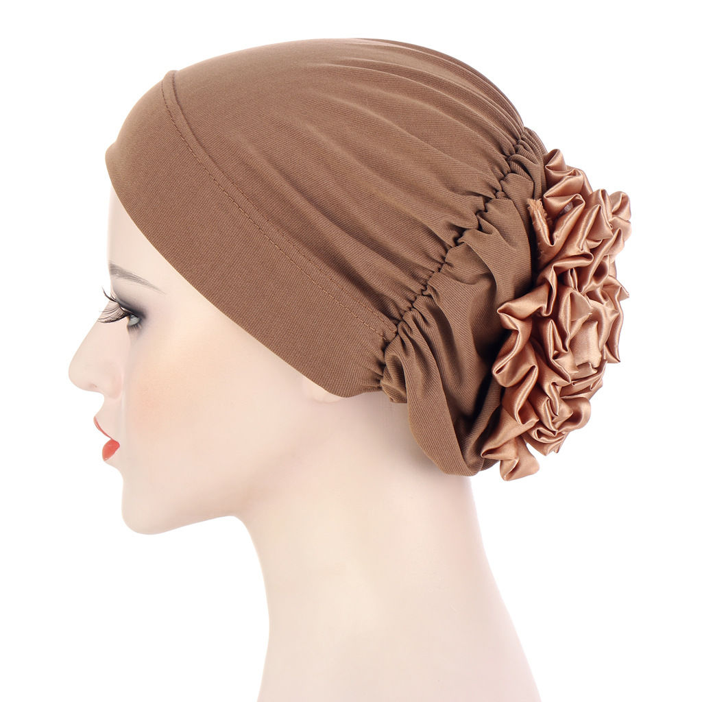 Picture of Women's Satin Flower Turban Hat