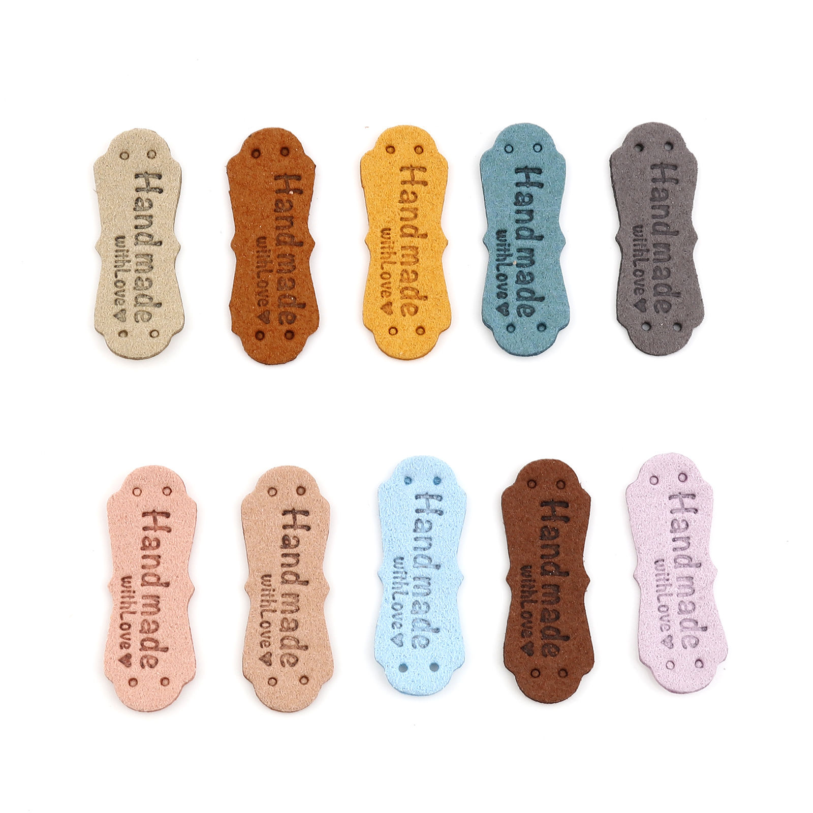 Picture of PU Leather Label Tags Irregular Faux Suede