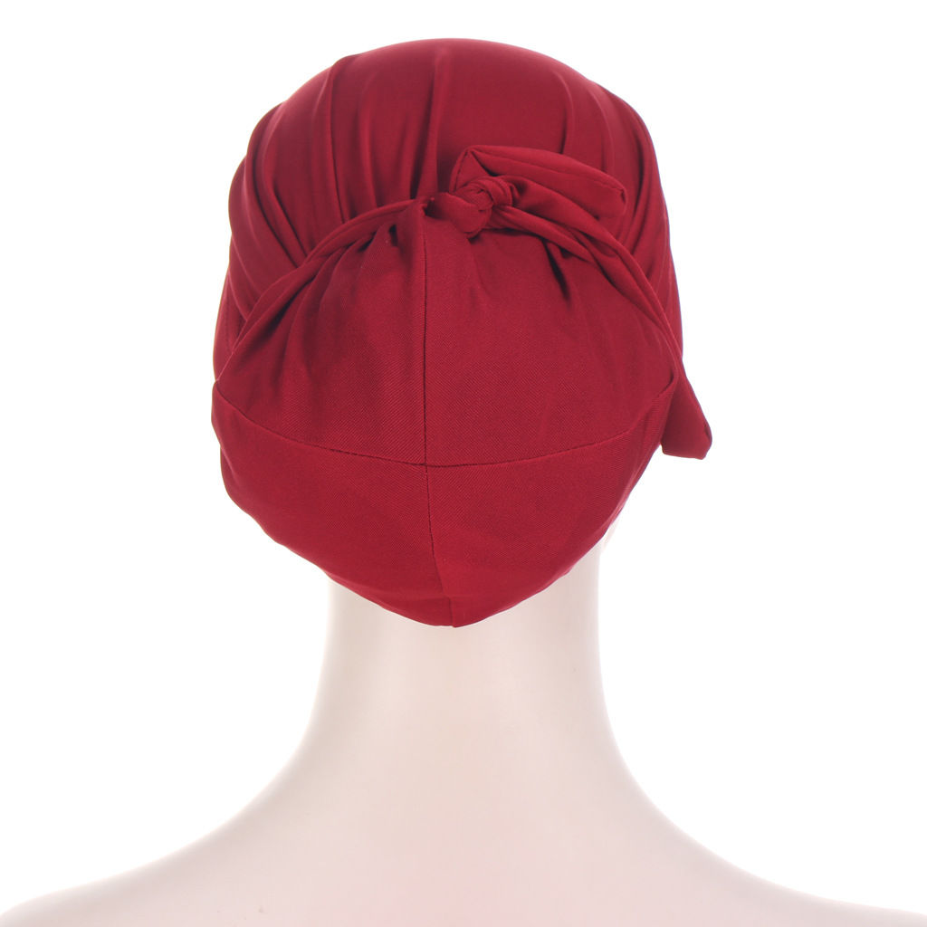 Изображение Women's Fashion Lace Up Muslim Turban Hat