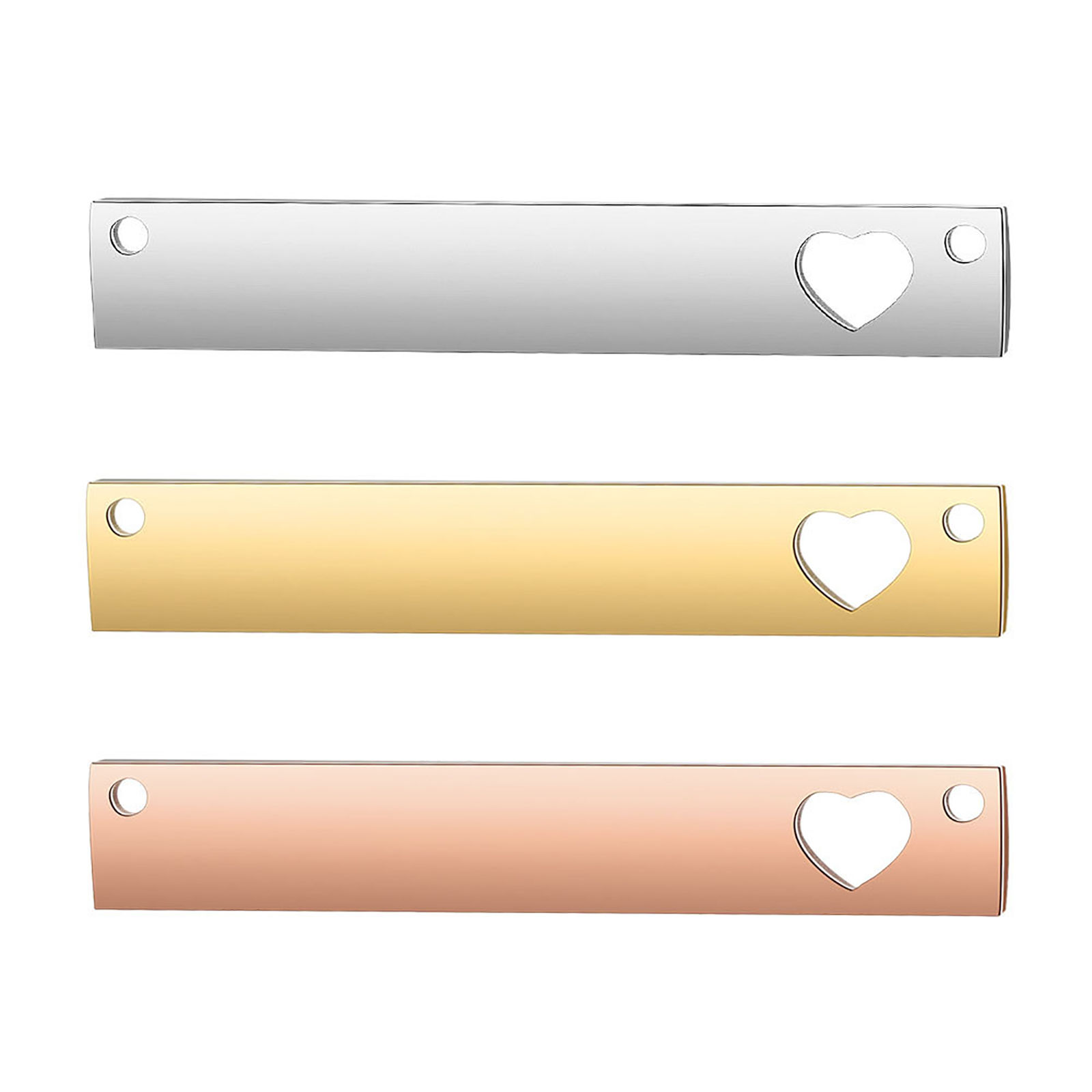 Picture of Stainless Steel Connectors Rectangle Blank Stamping Tags