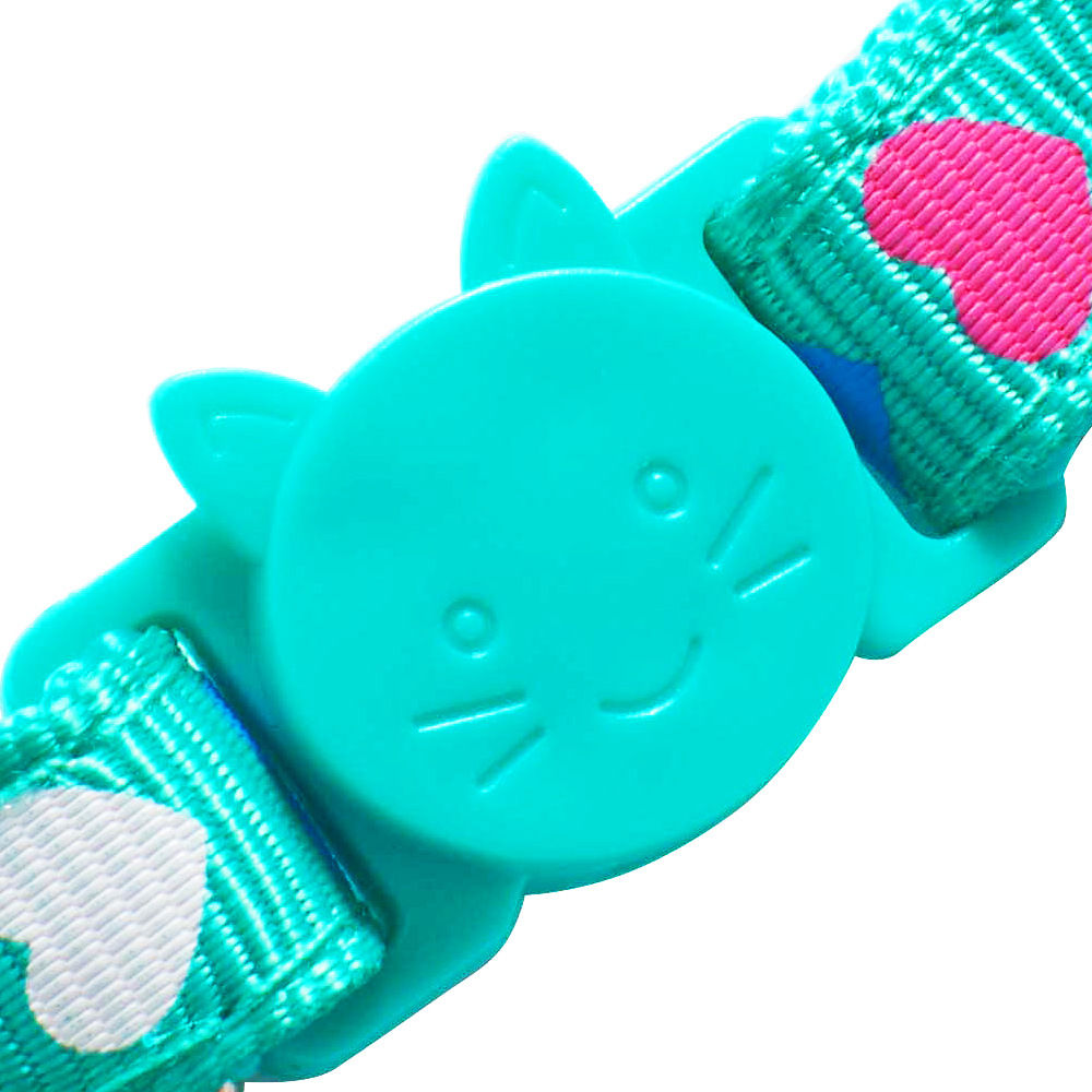 Изображение Heart Cat Collar With Safety Buckle Bell Pet Supplies