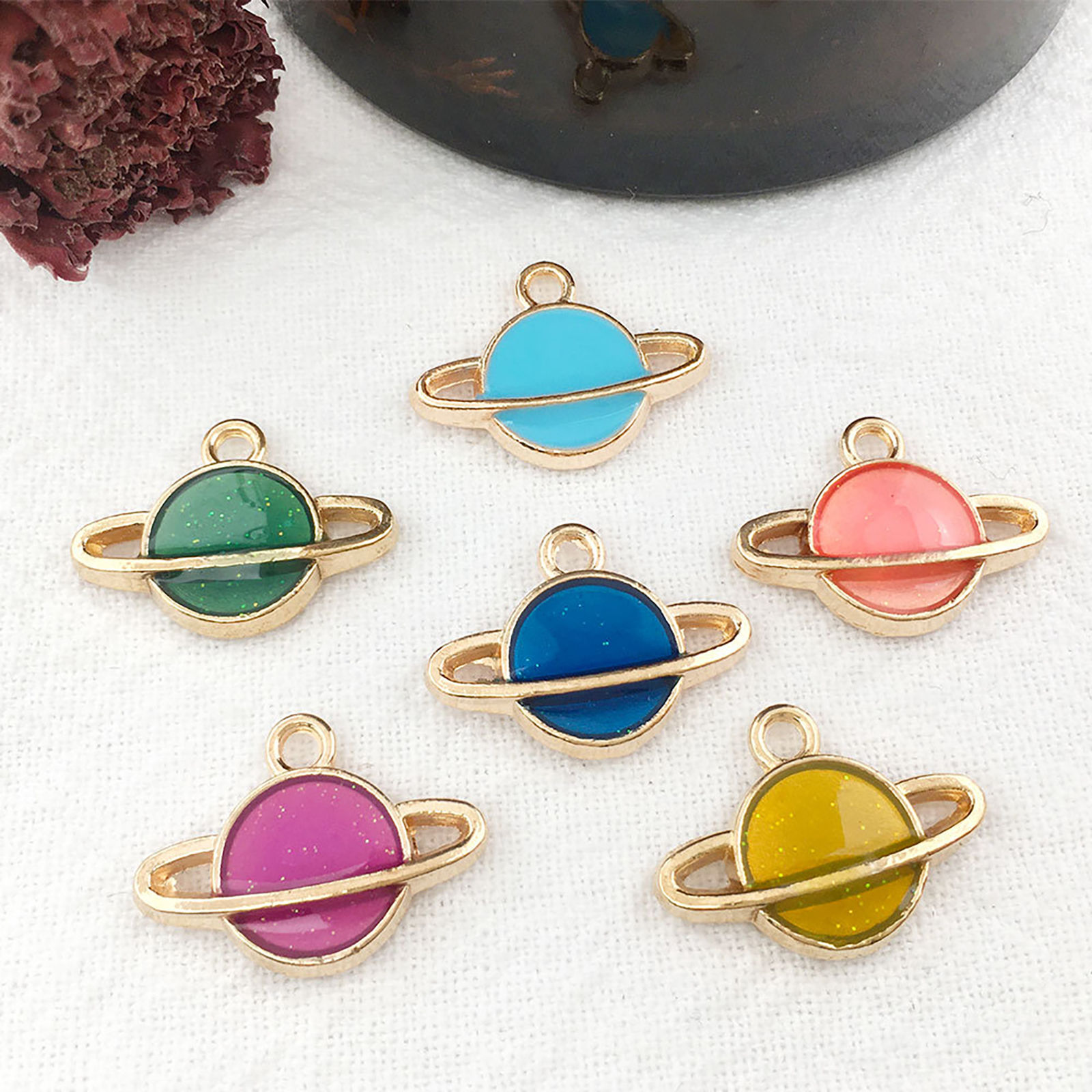 Picture of Zinc Based Alloy Galaxy Charms Half Moon Star