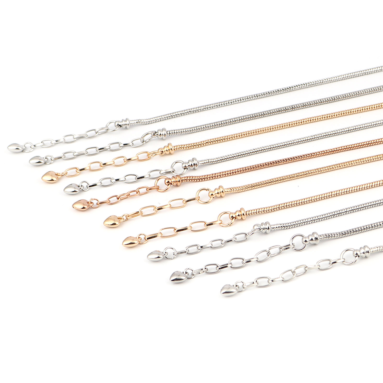 Imagen de Cobre Estilo Europeo Pulseras Multicolor Corazón Puede ser atornillado 1 Unidad
