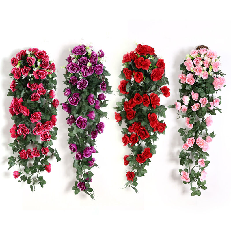 Immagine di Simulation Rose Flower Wall Hanging Artificial Home Decoration