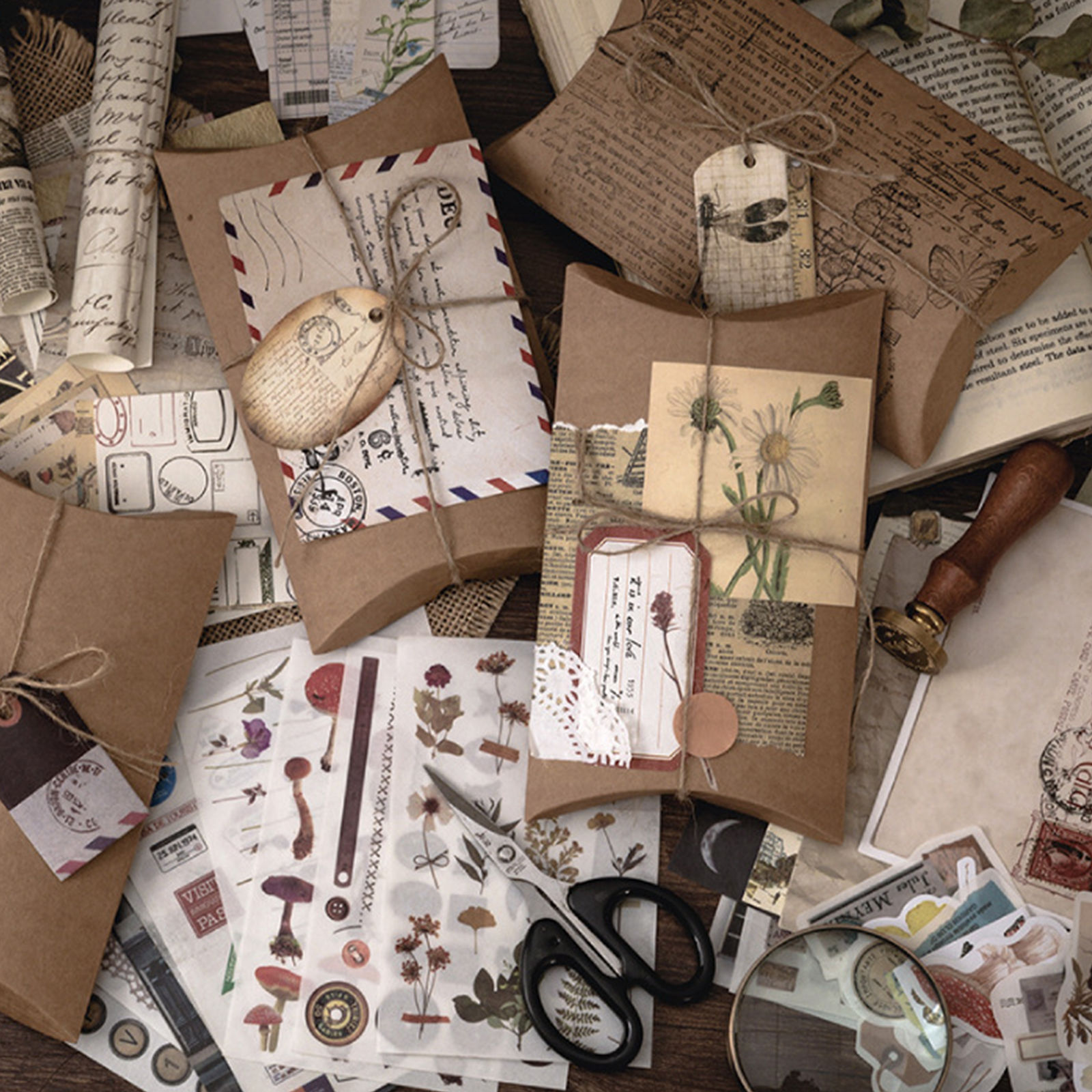 Picture of Retro DIY Scrapbook Stickers Material Paper Package