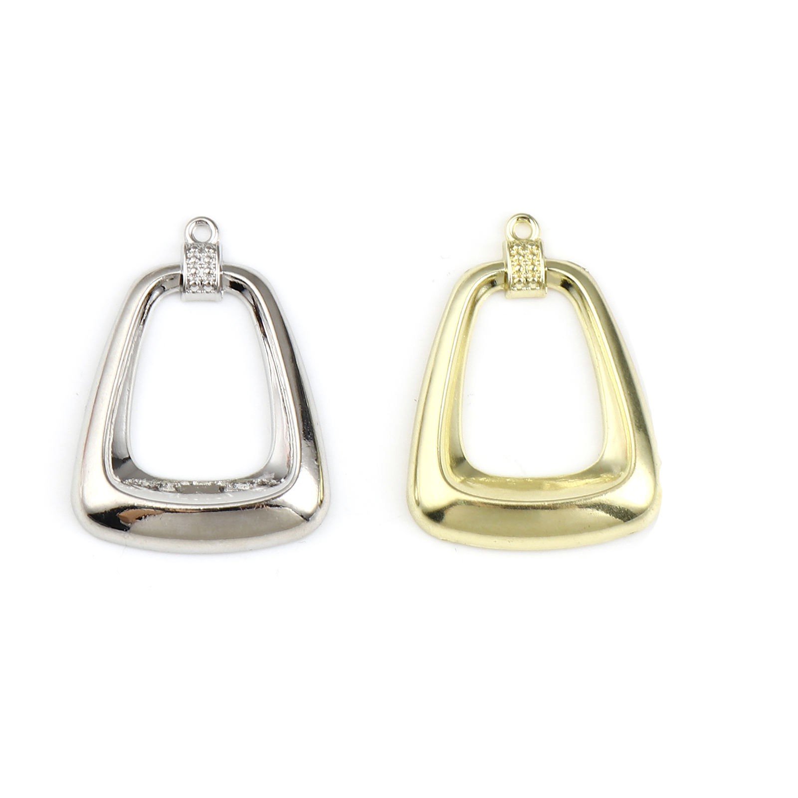 Immagine di Lega di Zinco Ciondoli Trapezoide 5 Pz