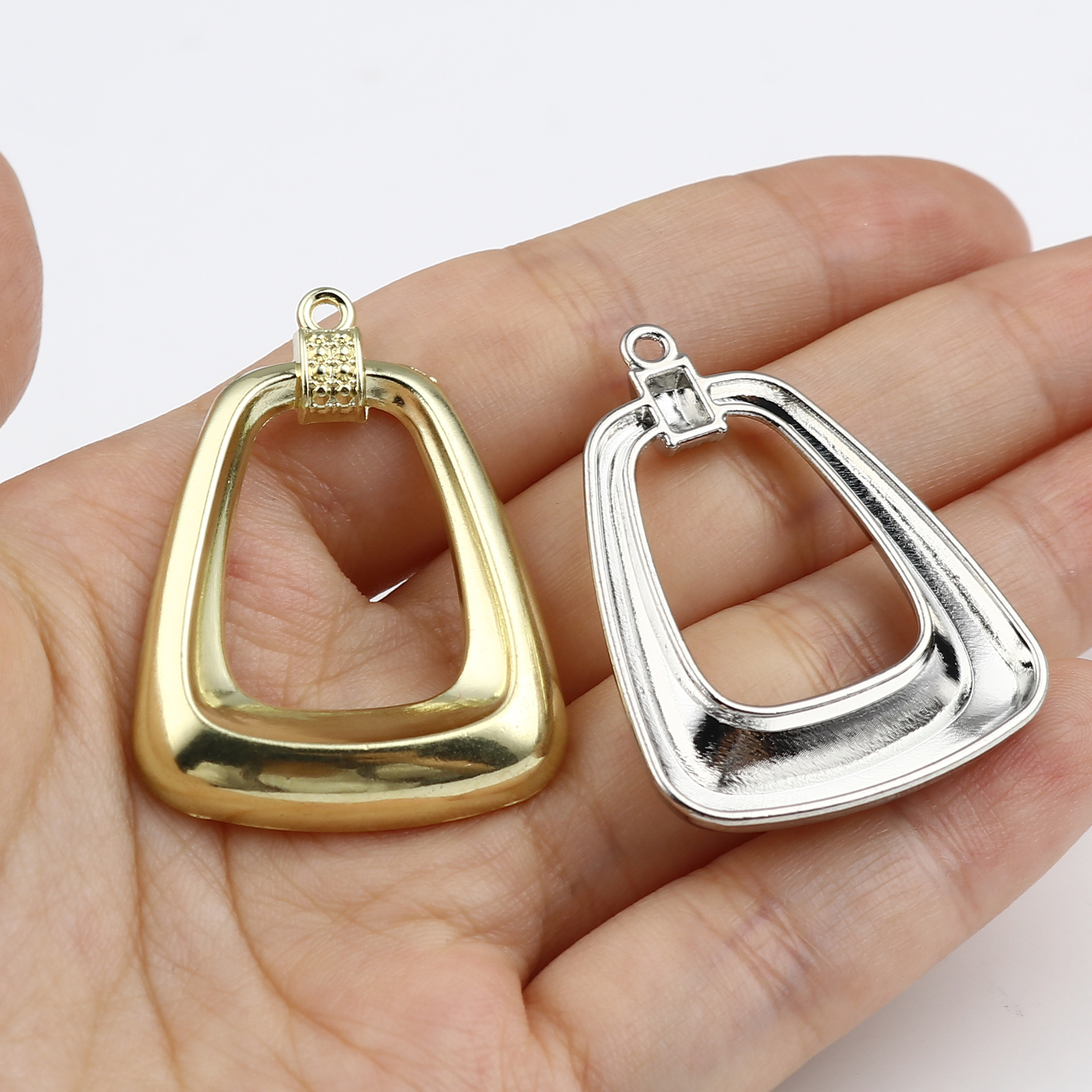 Immagine di Lega di Zinco Ciondoli Trapezoide 5 Pz