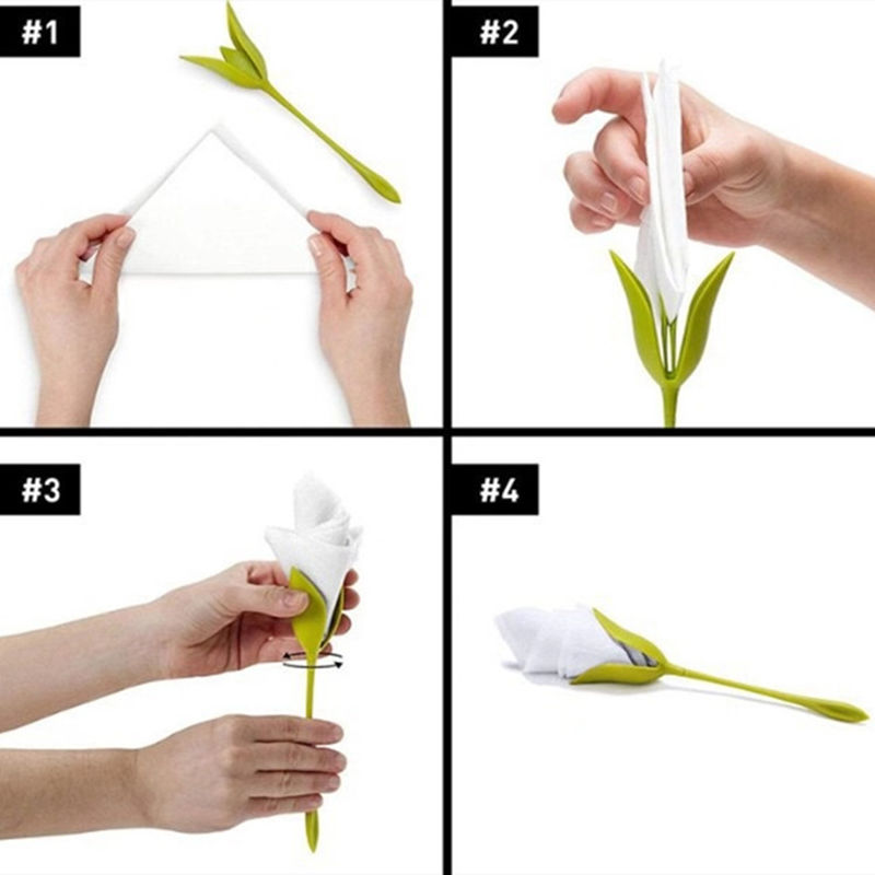 Picture of PP Flower Napkin Holders For Dinner Wedding Hotel Table Arrangements Decoration