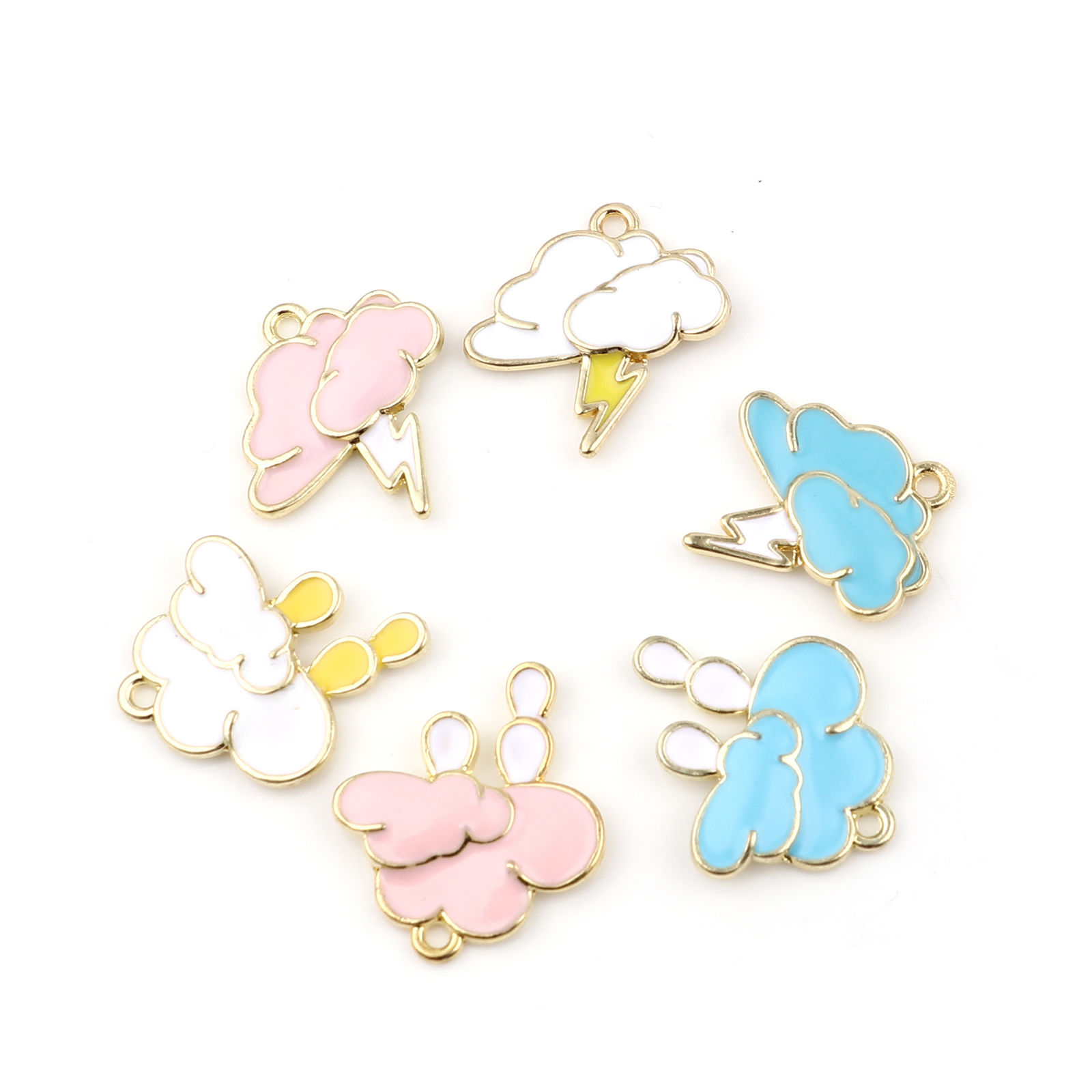 Picture of Zinc Based Alloy Charms Cloud Multicolor 5 PCs