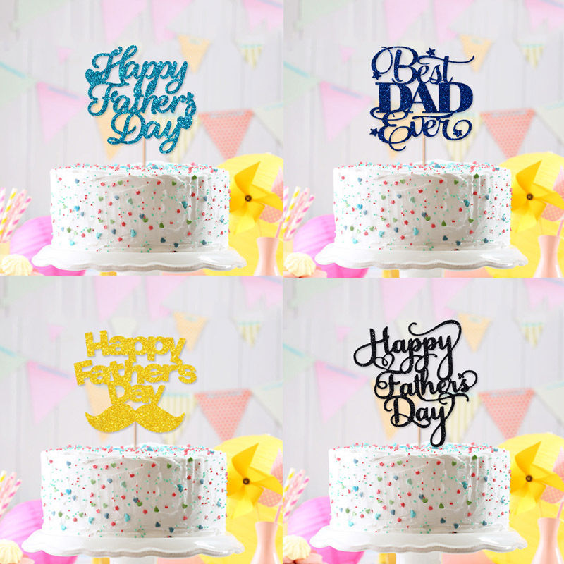 Picture of Father's Day Paper Cake Picks Decoration Birthday Party Accessories