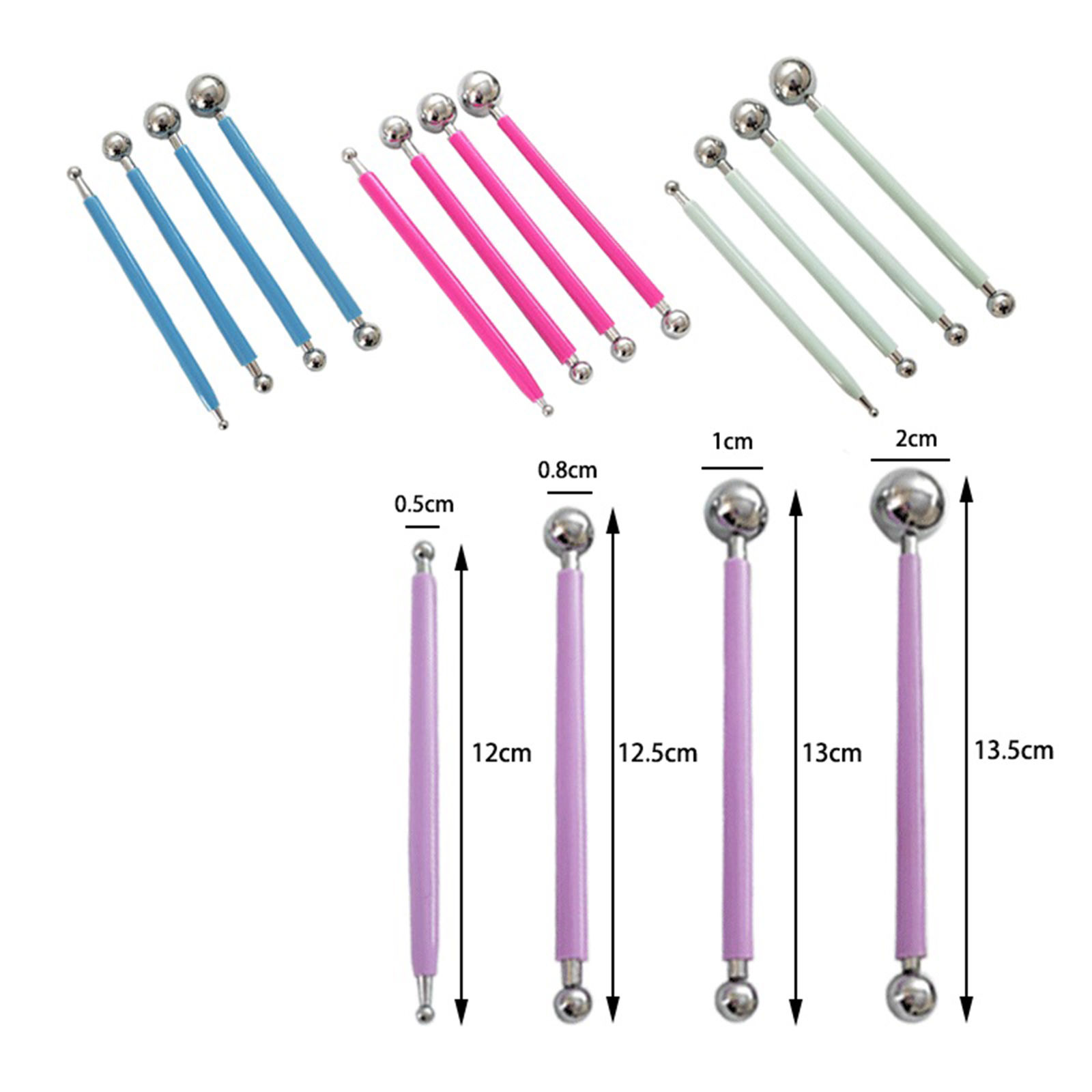 Picture of Stainless Steel + Plastic Modeling Clay Tools