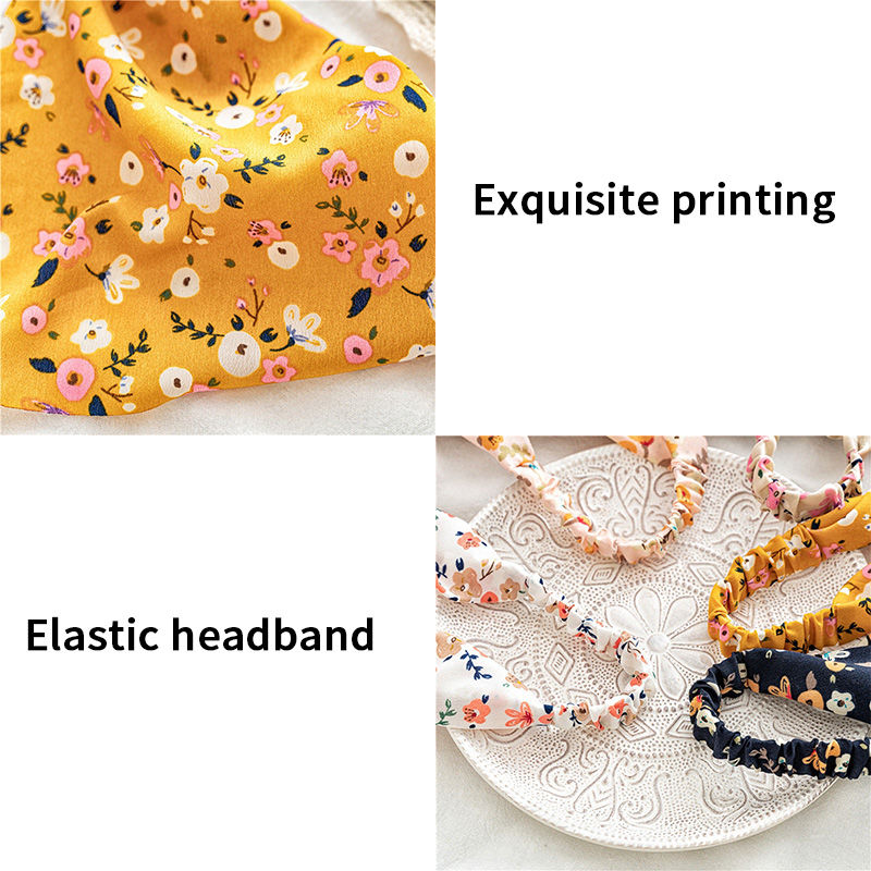 Picture of Women Floral Printed Dust-proof Triangular Elastic Hair Headband Kerchief Turban Bandanas