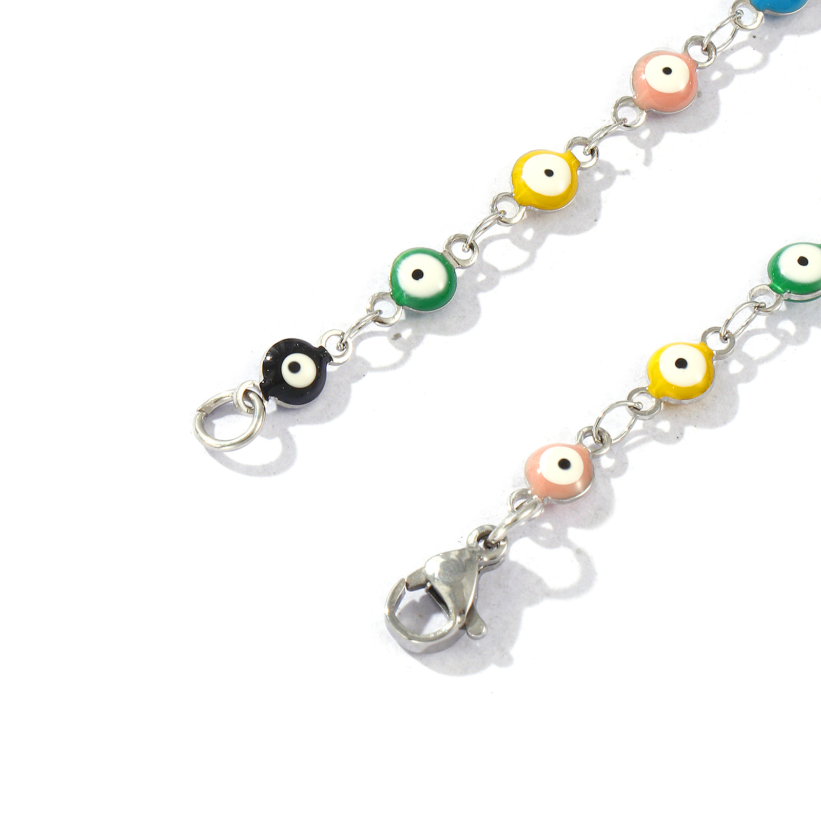 Picture of Stainless Steel Bracelets Round Evil Eye Enamel