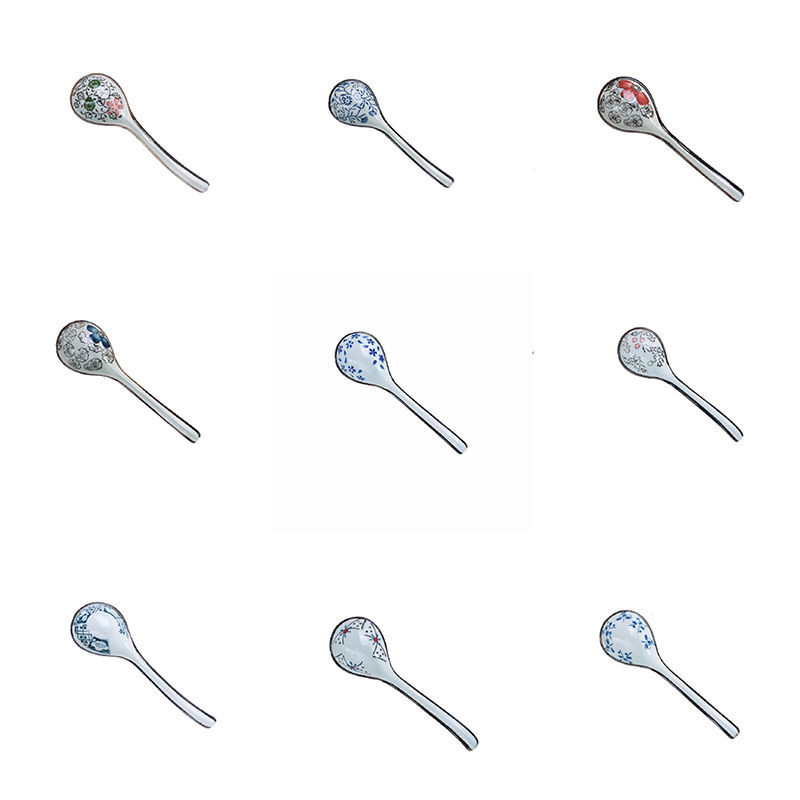 Изображение Flower Japanese Style Ceramic Spoon Tableware