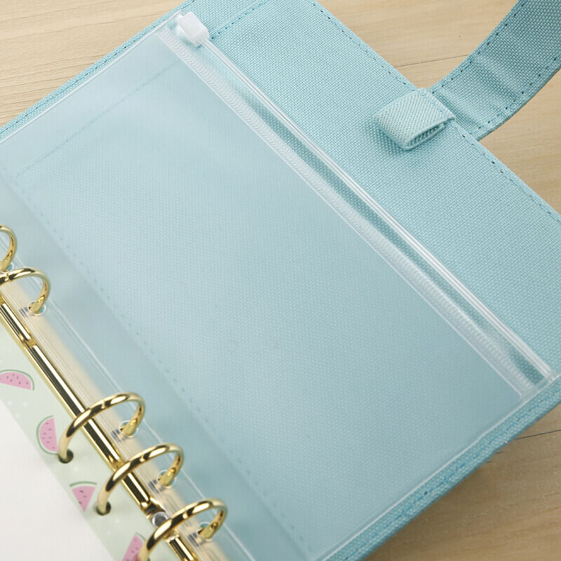Изображение PVC Waterproof Zipper Loose Leaf File Folder Storage Bag