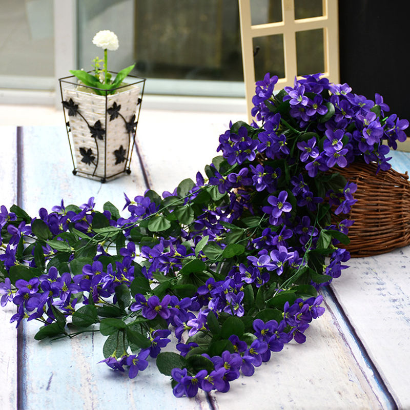 Picture of Faux Silk Simulation Flowers Violet Vine Home Decoration