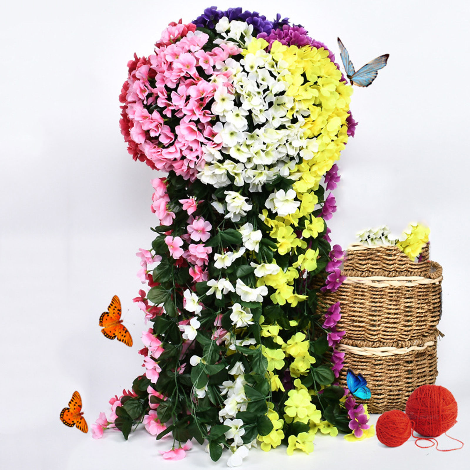 Picture of Faux Silk Simulation Flowers Violet Vine Home Decoration