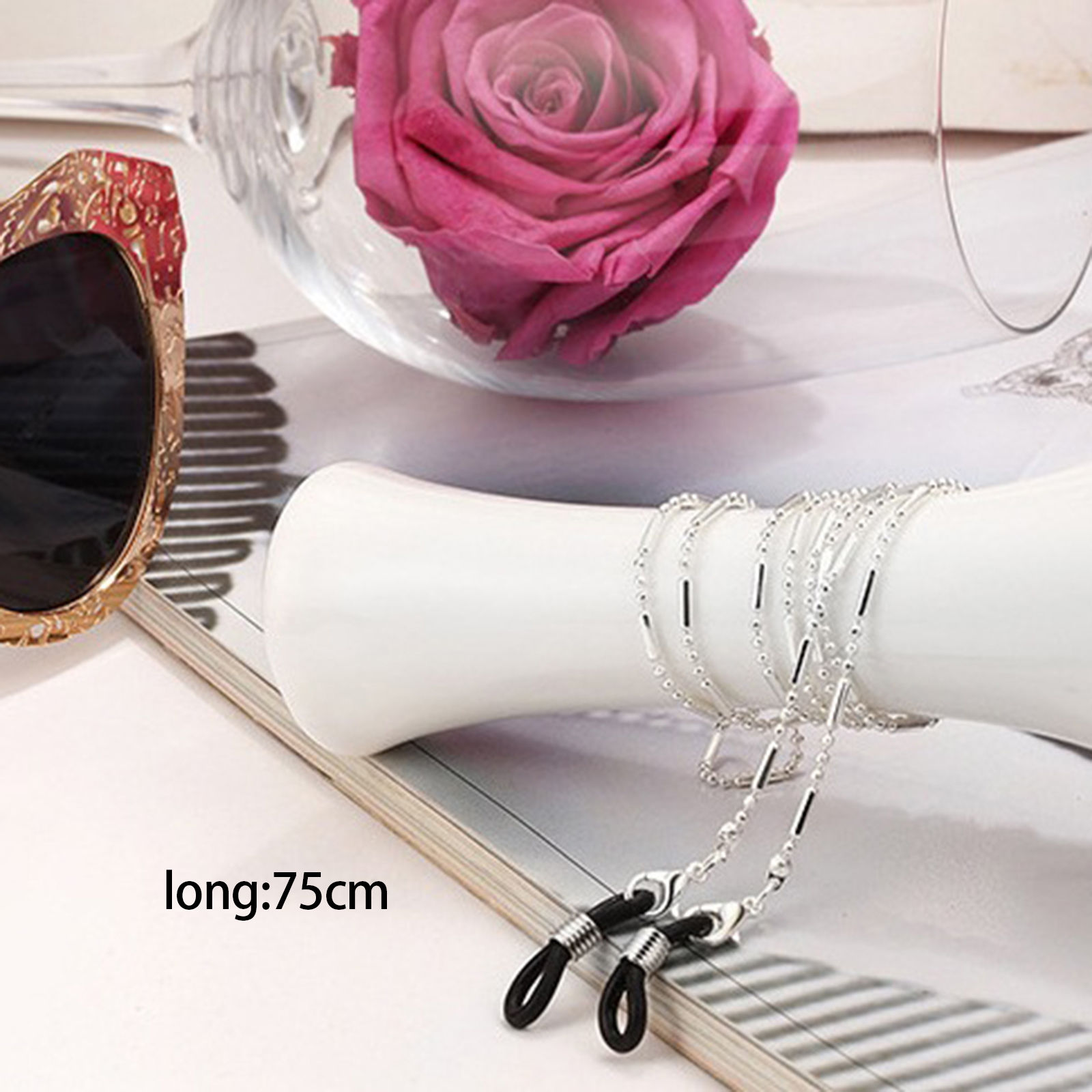 Picture of Zinc Based Alloy Eyeglasses Chain Holder Multicolor 70cm(27 4/8") long, 1 Piece