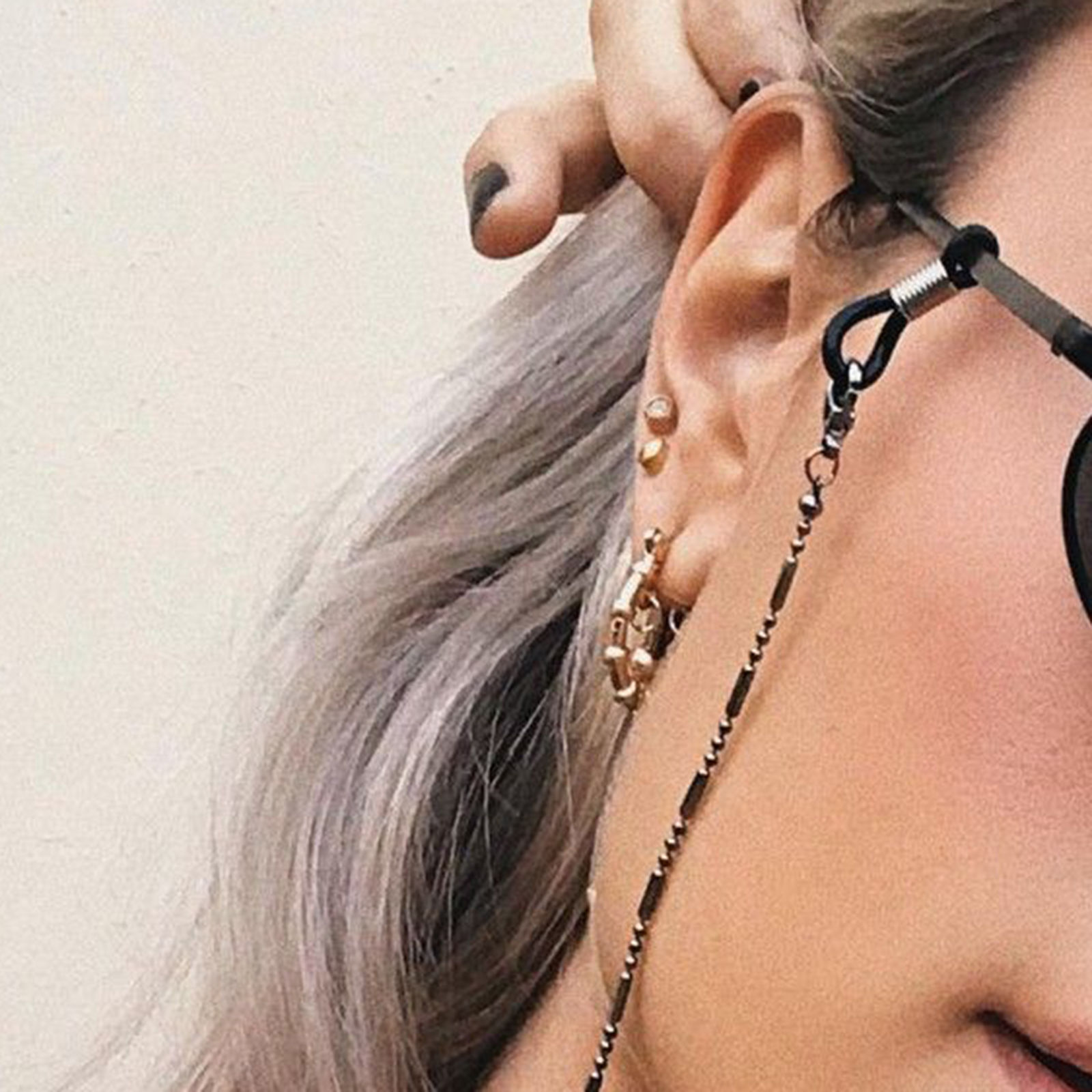 Picture of Zinc Based Alloy Eyeglasses Chain Holder Multicolor 70cm(27 4/8") long, 1 Piece