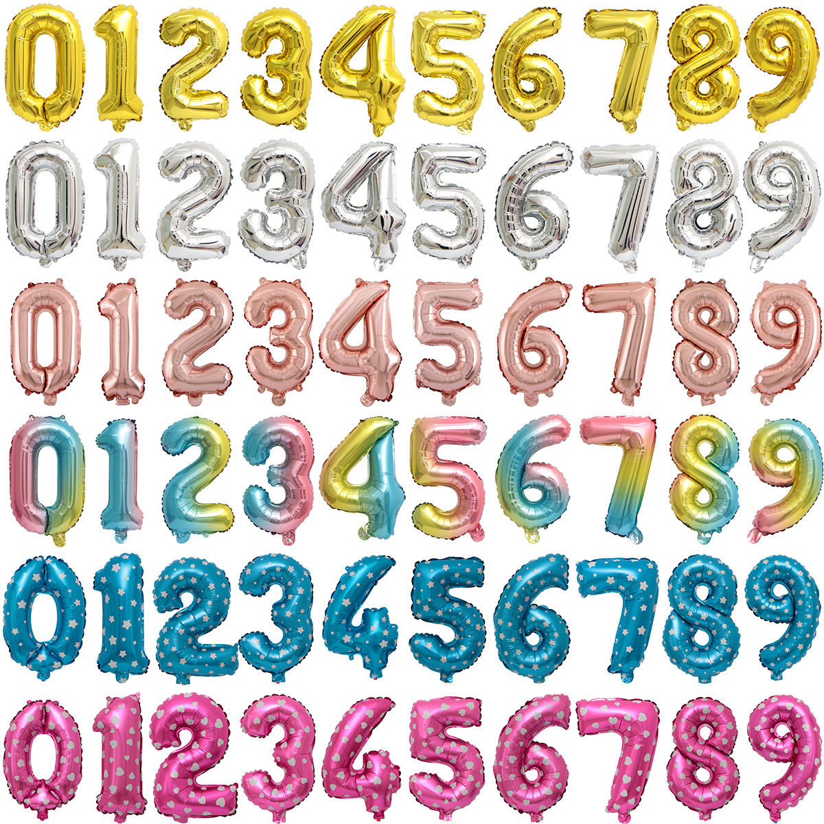 Bild von Aluminiumfolie Zahlenballon Geburtstagsfeier Dekorationen 