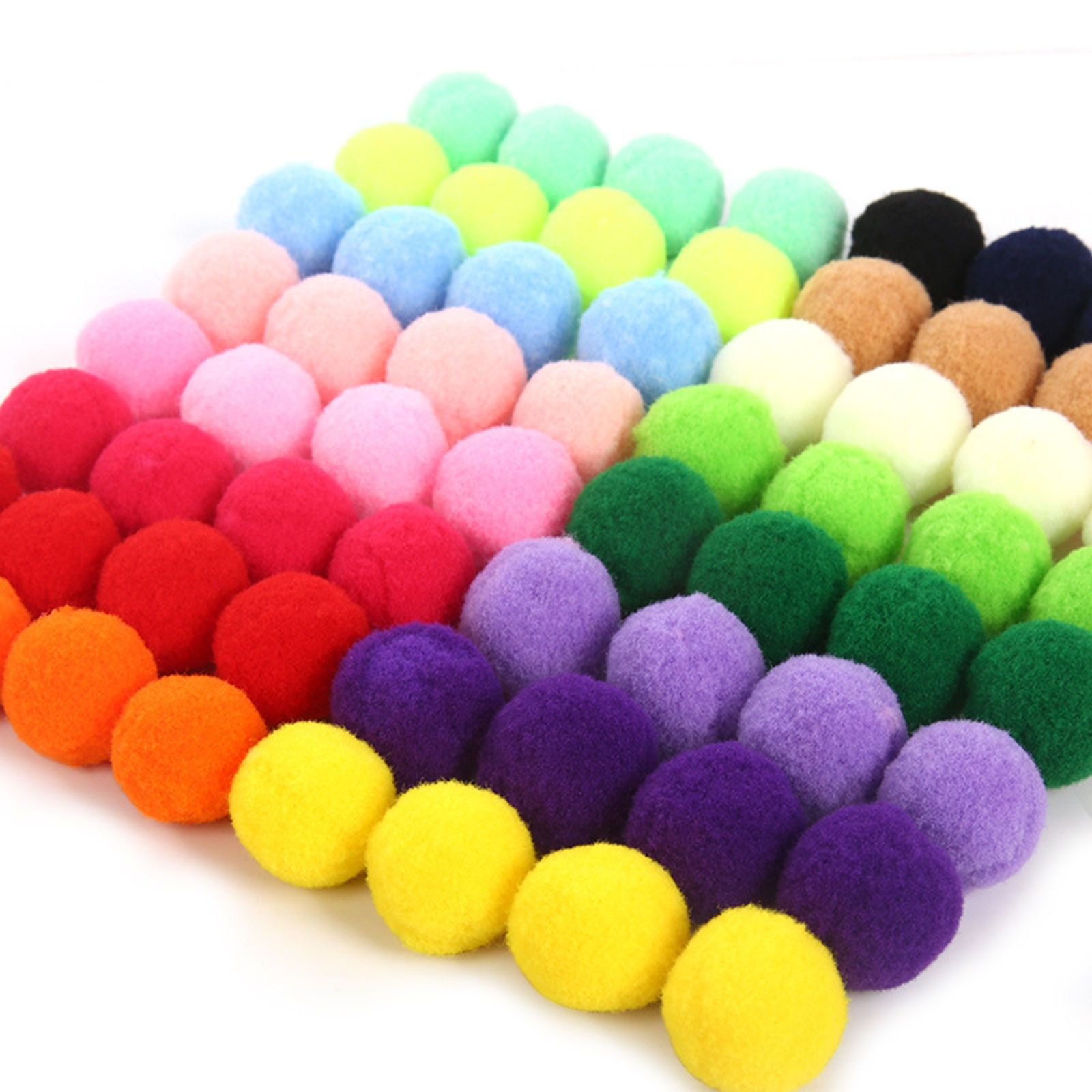 DoreenBeads. Polyester Pom Pom Balls Multicolor Ball 1 Packet